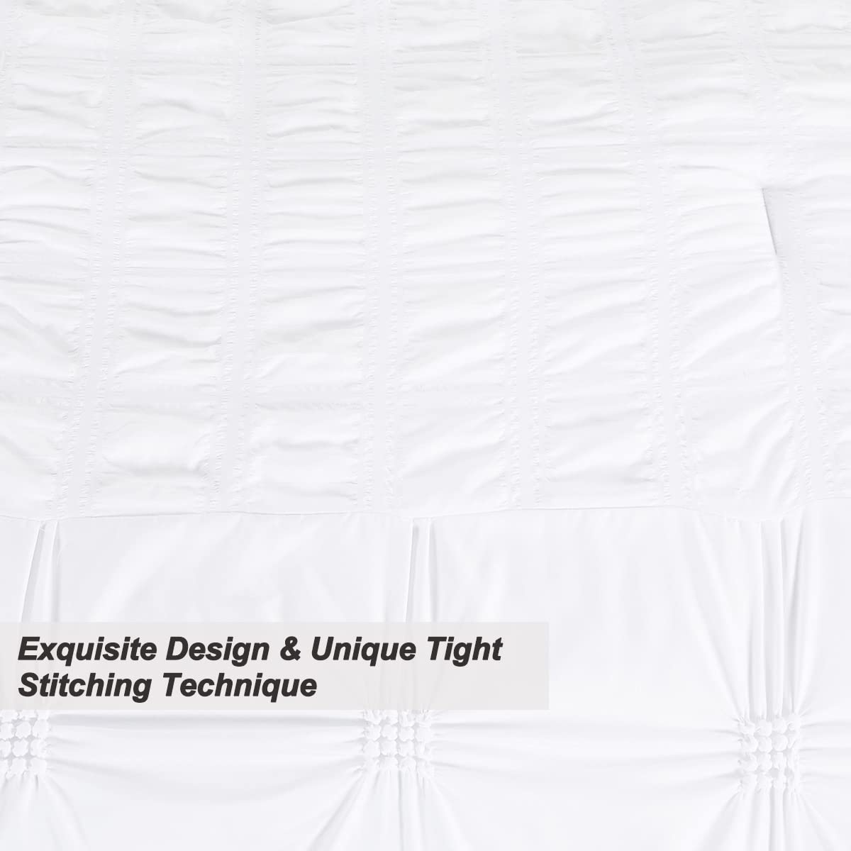 Premium California King Comforter Set - 7-Piece All-Season Bed in a Bag | Soft & Comfortable Bedding by MERRY HOME (White) | Perfect for Master Bedrooms, Guest Rooms & Cozy Nights