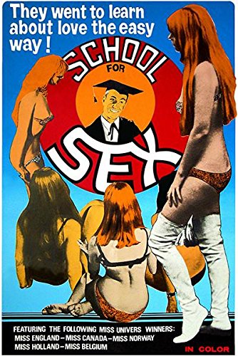 Vintage 1969 School for Sex Movie Poster - Classic Erotic Film Memorabilia for Collectors & Home Theater Decor