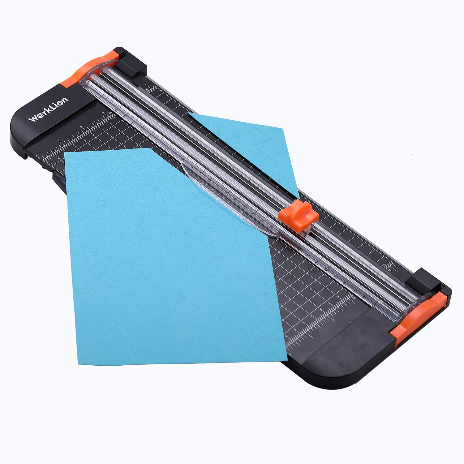 WORKLION Replacement Blades for Paper Trimmer - 4 Pack A4 Paper Cutter Blades with Automatic Safety Lock | Perfect for Office, School, Crafting & Scrapbooking Projects