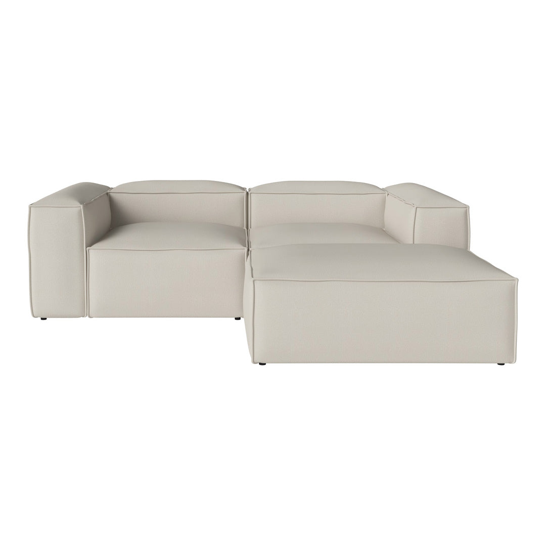 Cosima 2-Seater Small Sofa with Pouf - Compact Loveseat for Small Spaces, Apartments & Cozy Living Rooms