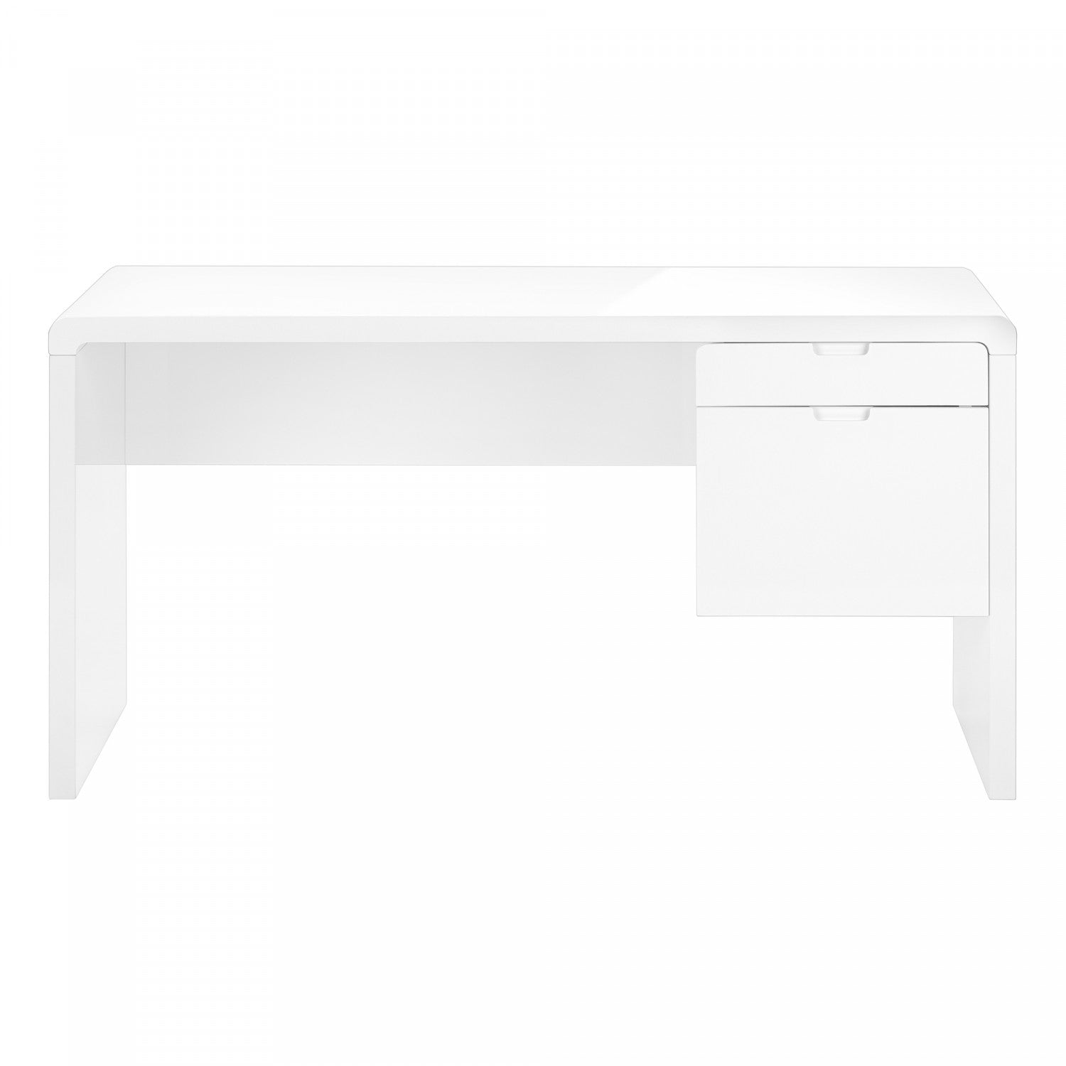 Modern White Office Desk - Ergonomic Study Desk for Home & Office Workspace - Perfect for Remote Work, Gaming & Study