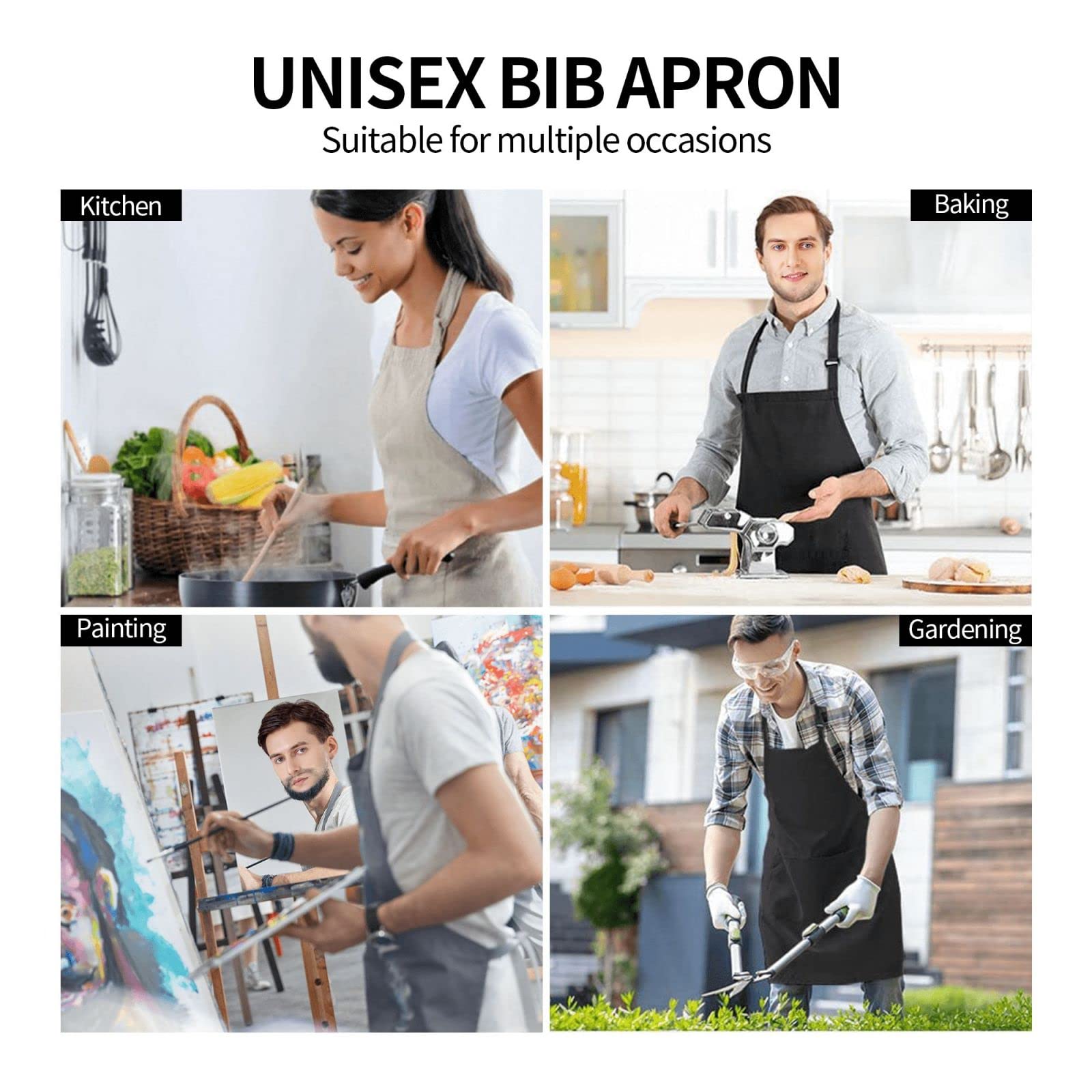 Tropical Hawaiian Apron - Adjustable with Pockets for Kitchen & Gardening