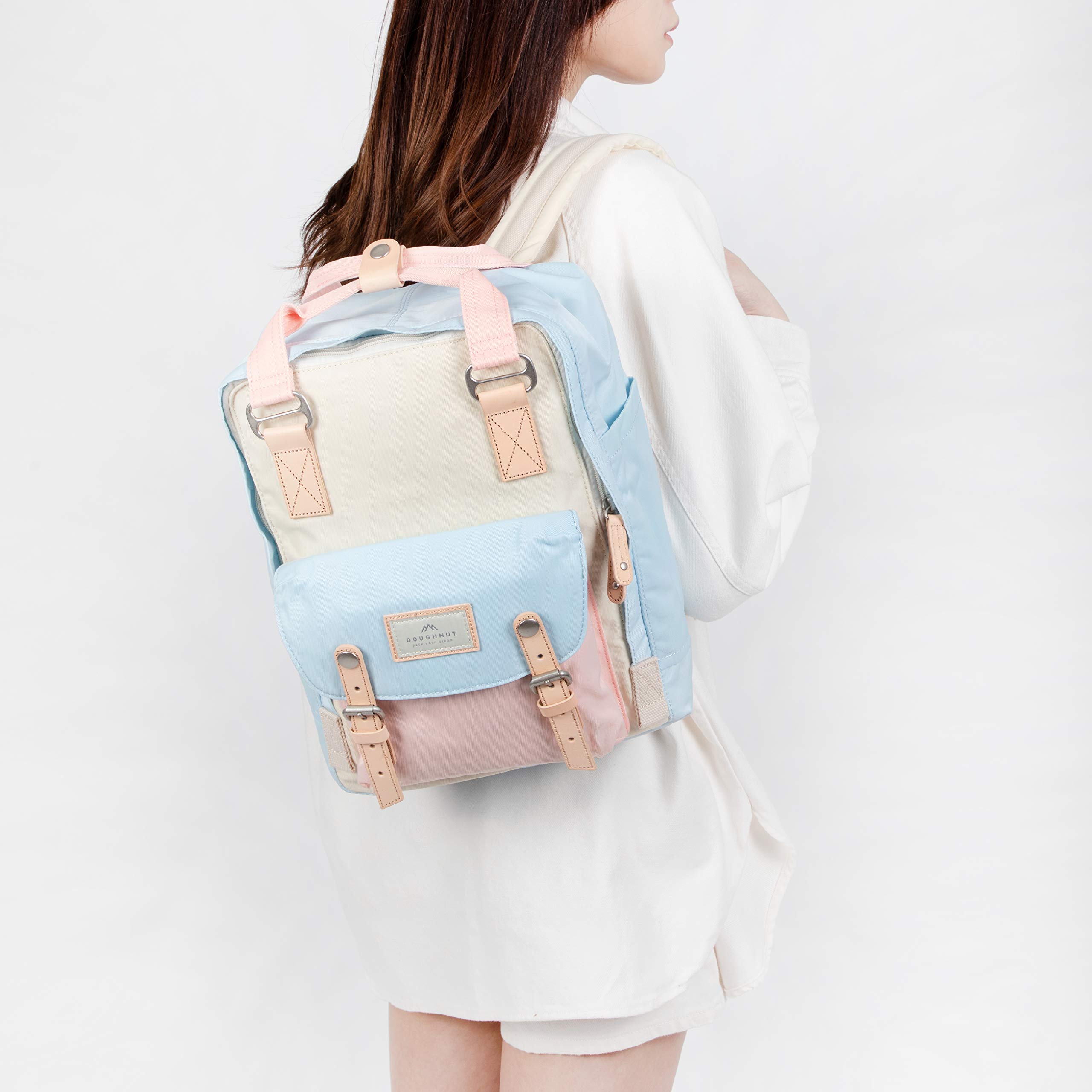 16L Lightweight Travel Backpack for Women - Stylish Doughnut Macaroon College Daypack, Perfect for School, Work & Weekend Getaways