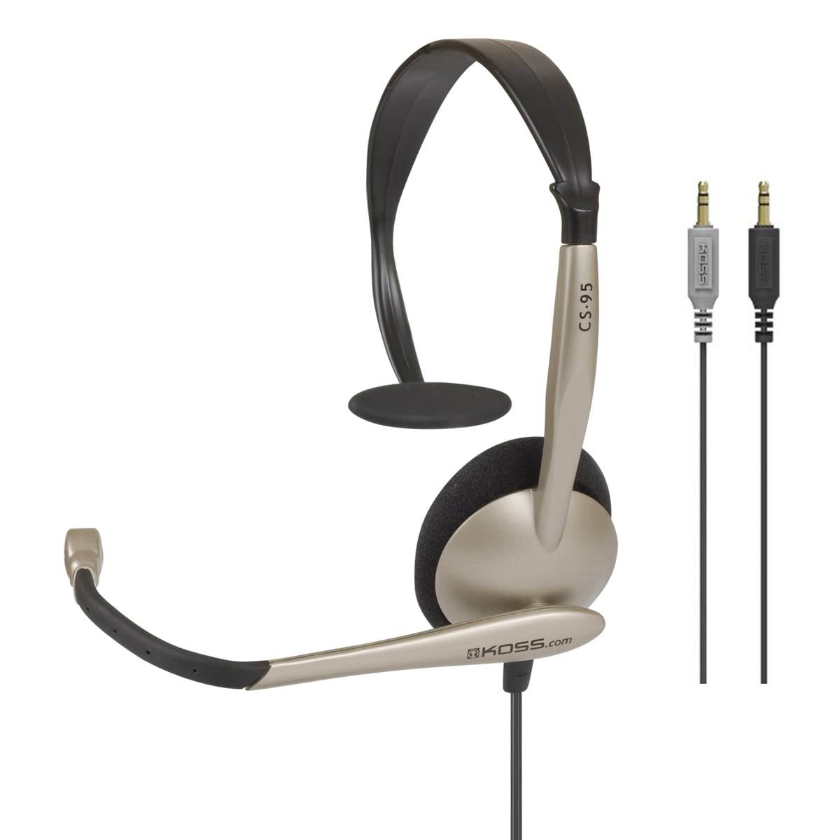 Koss CS95 Noise Cancelling Computer Headset with Microphone - USB Wired Headphones for Speech Recognition, Online Meetings, Gaming & Remote Work