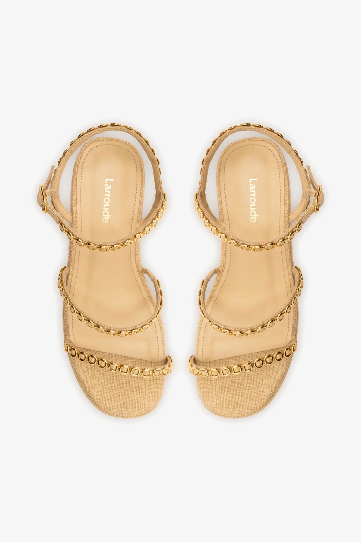 Gio Milanina Beige Raffia Flatform Sandals for Women - Comfortable Summer Wedge Sandals for Beach, Vacation & Casual Outings