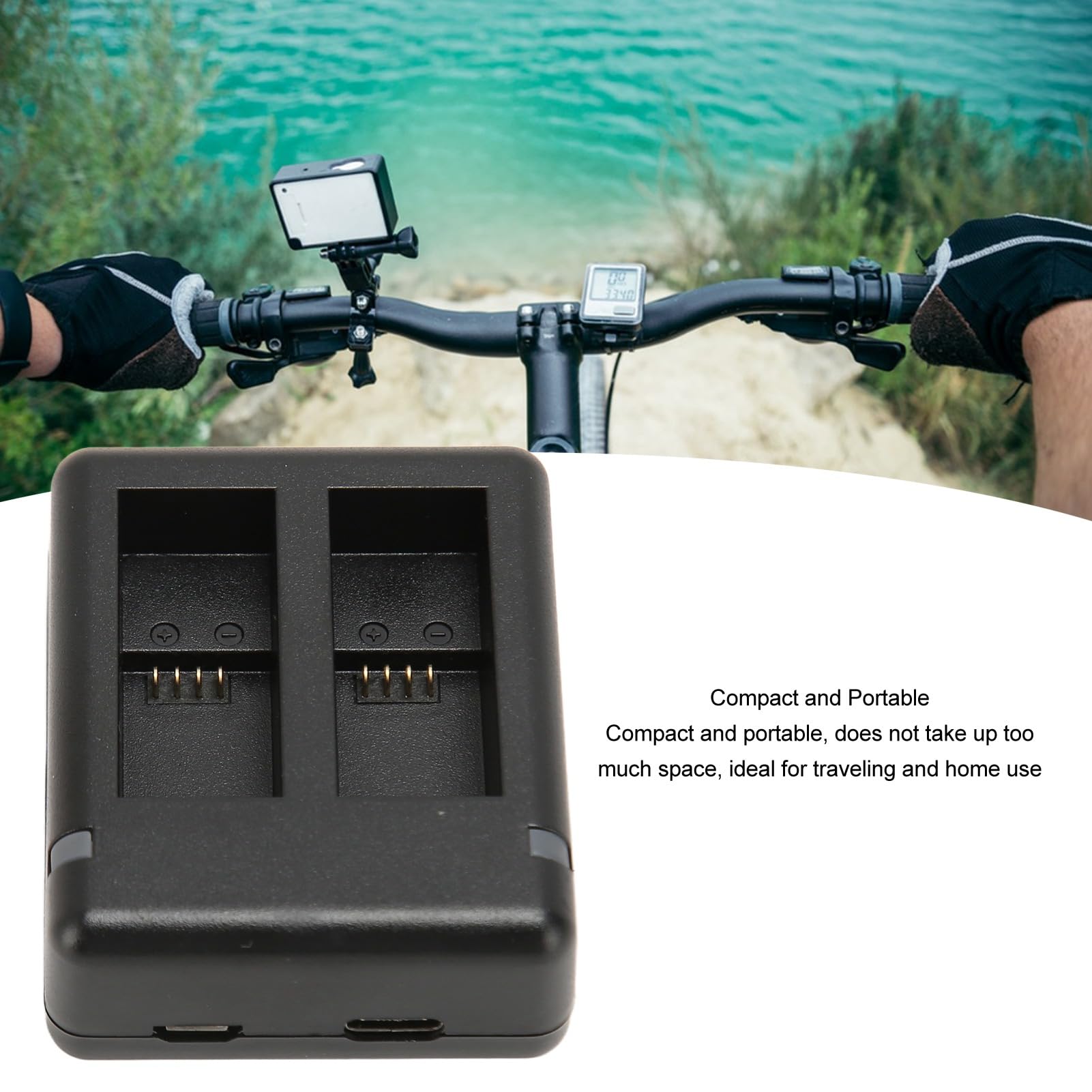 Dual Channel USB-C Camera Battery Charger 5V 2A with LED Power Indicator - Fast Charging for DSLR, Mirrorless & Digital Cameras - Perfect for Travel, Photography Studio & Outdoor Shooting