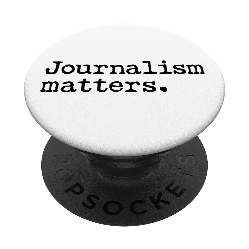 Journalism Matters PopSockets PopGrip - Swappable Phone & Tablet Grip - Support Journalists & Free Press - Perfect for News Enthusiasts & Media Professionals