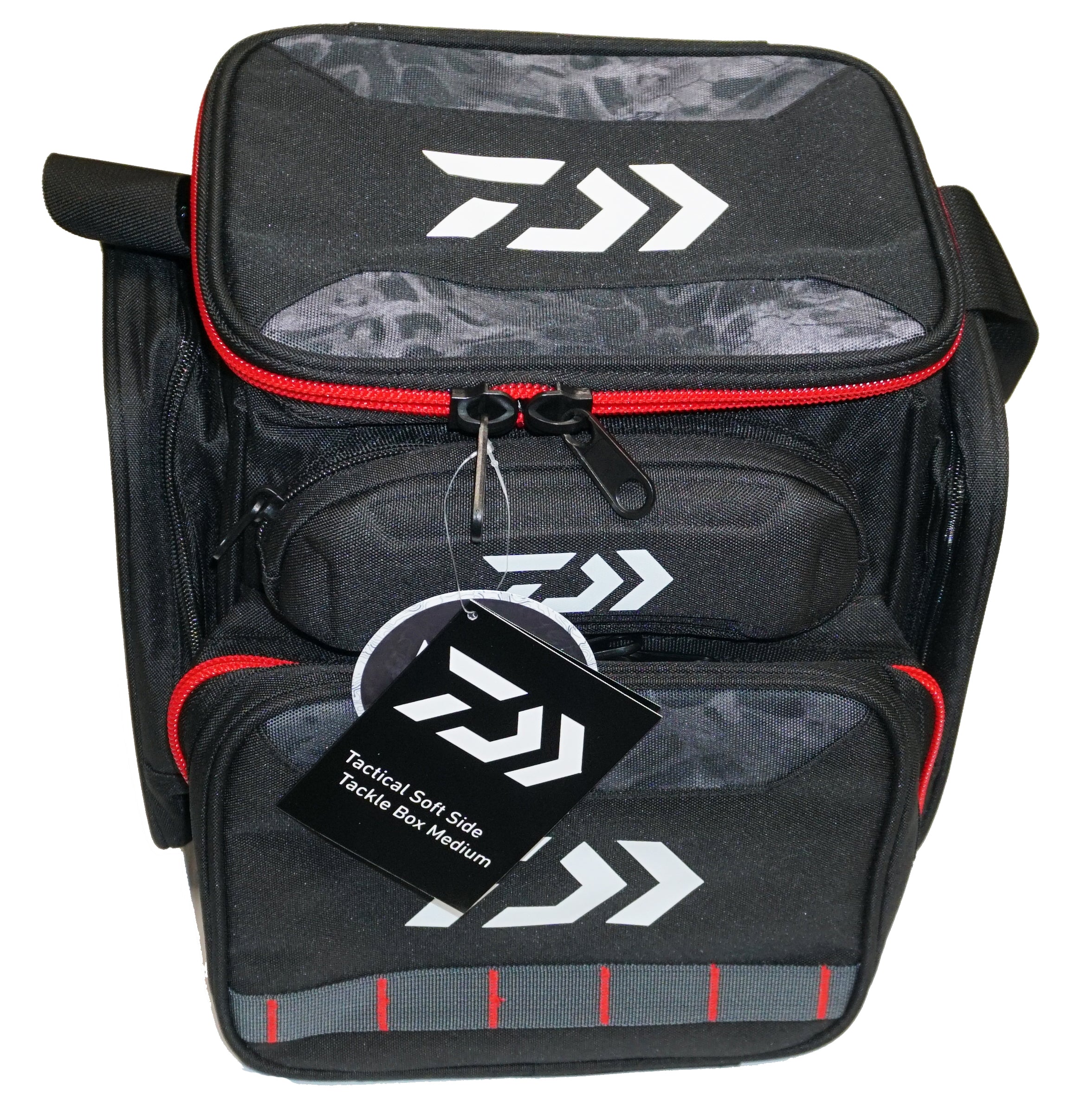 Daiwa Tactical Soft Side Tackle Box - Waterproof Fishing Gear Storage for Saltwater & Freshwater - Compact & Large Size Options - Perfect for Boat, Kayak, and Shore Fishing