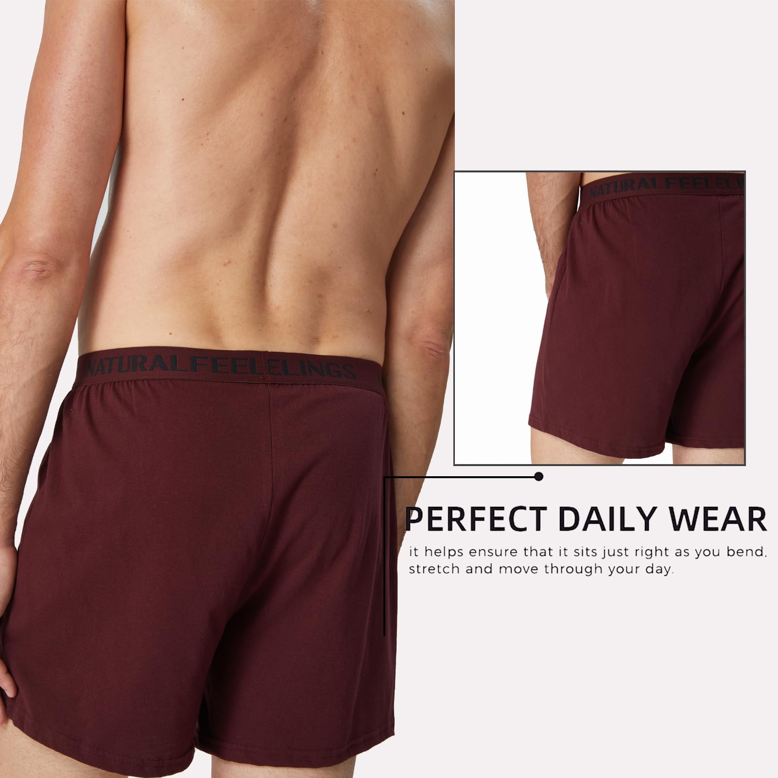 **Men's Cotton Boxer Briefs - Soft Breathable Underwear for Everyday Comfort | Perfect for Work, Gym & Lounging**