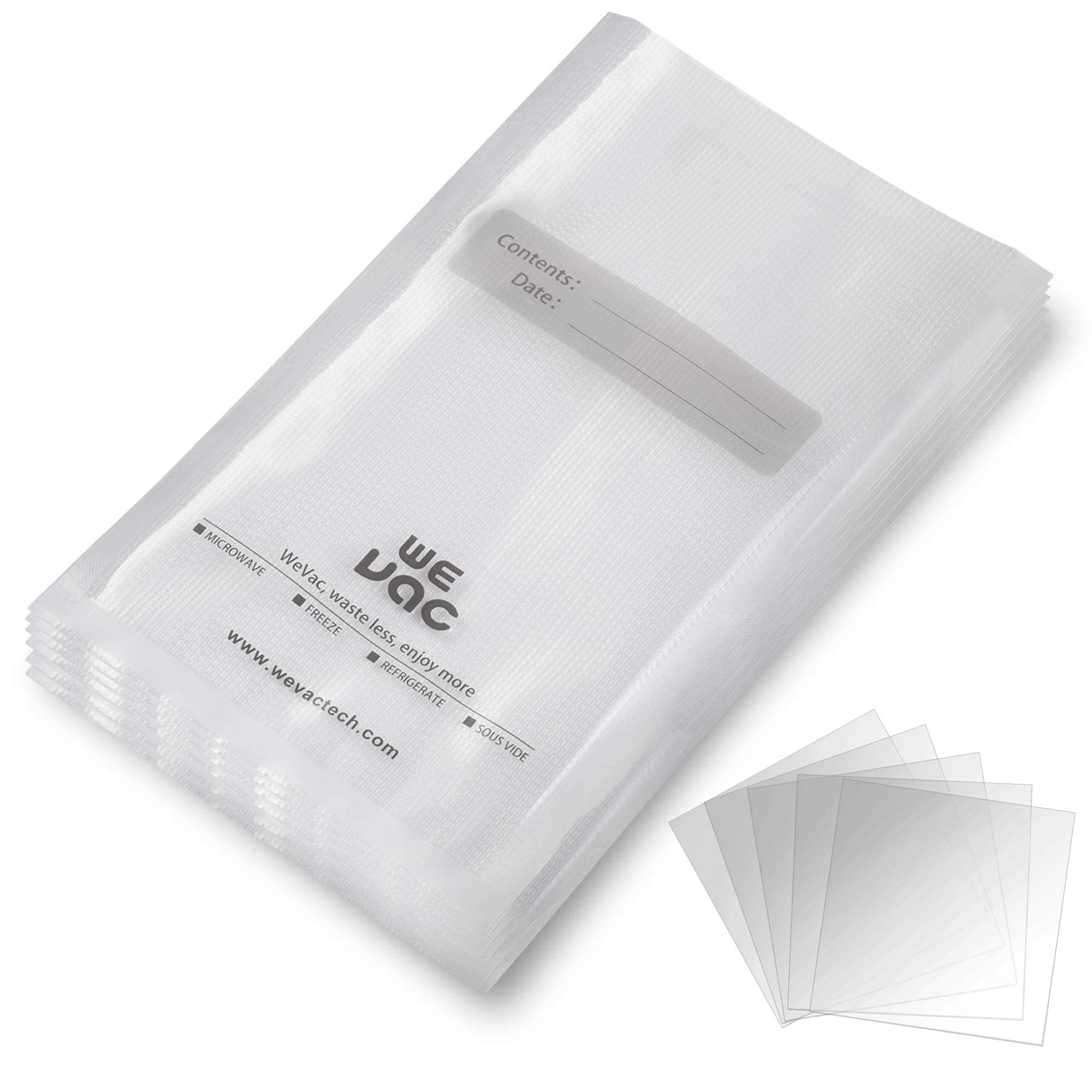 Premium Wevac Vacuum Sealer Bags - 100 Count, 11x16 Inch Gallon Size | BPA Free Heavy Duty Commercial Grade | Compatible with FoodSaver, Seal-a-Meal & Weston | Perfect for Food Storage, Meal Prep, Sous Vide Cooking & Long-Term Freezer Organization
