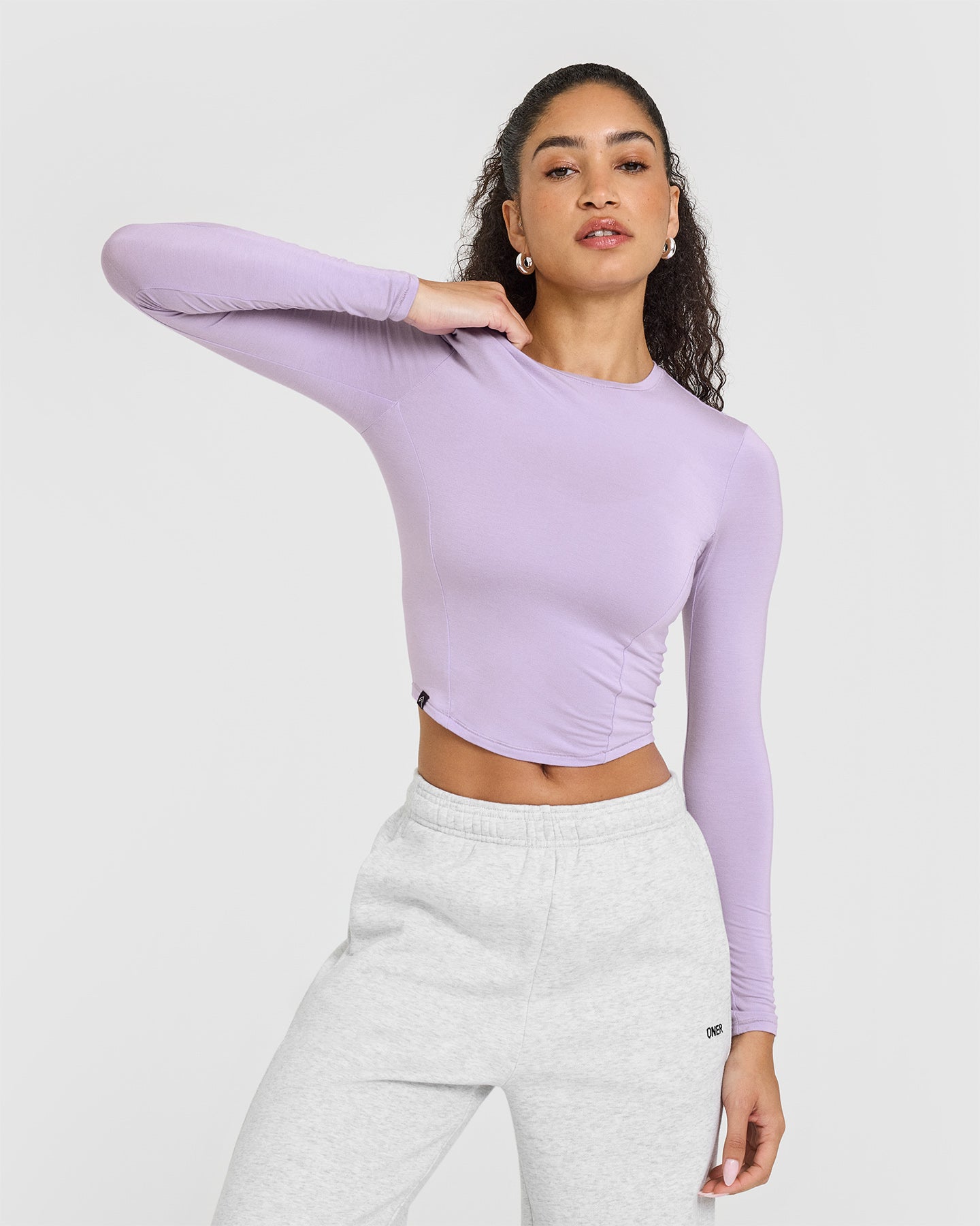 Mellow™ Soft Mid Long Sleeve Women's Tops - Wisteria Purple | Comfortable Stretch Fabric for Everyday Wear, Work & Casual Outfits