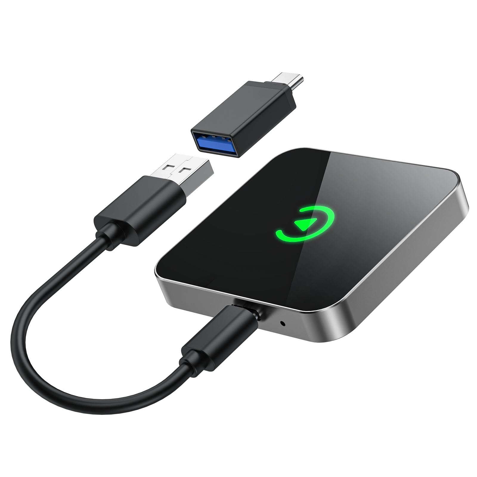 Wireless Apple CarPlay & Android Auto Adapter - 2025 Plug & Play Bluetooth Dongle for iPhone iOS 10+/Android 11+ - Convert Wired to Wireless CarPlay - Perfect for Tesla, Toyota, Honda & More Cars
