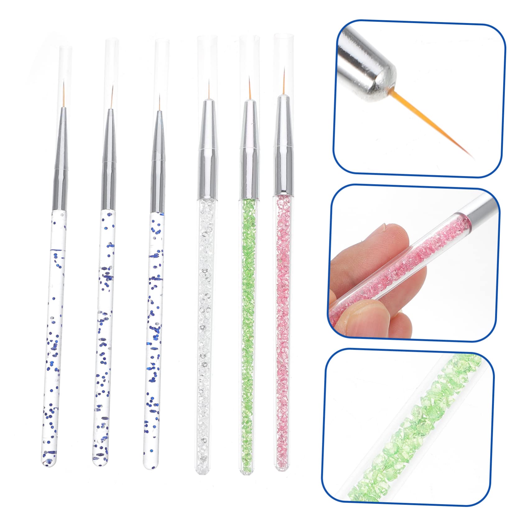 minkissy Nail Art Brush Set - Professional Gel Polish Liner & Painting Pens for Detailed Nail Designs | Perfect for Salon, Home Manicures & DIY Nail Art