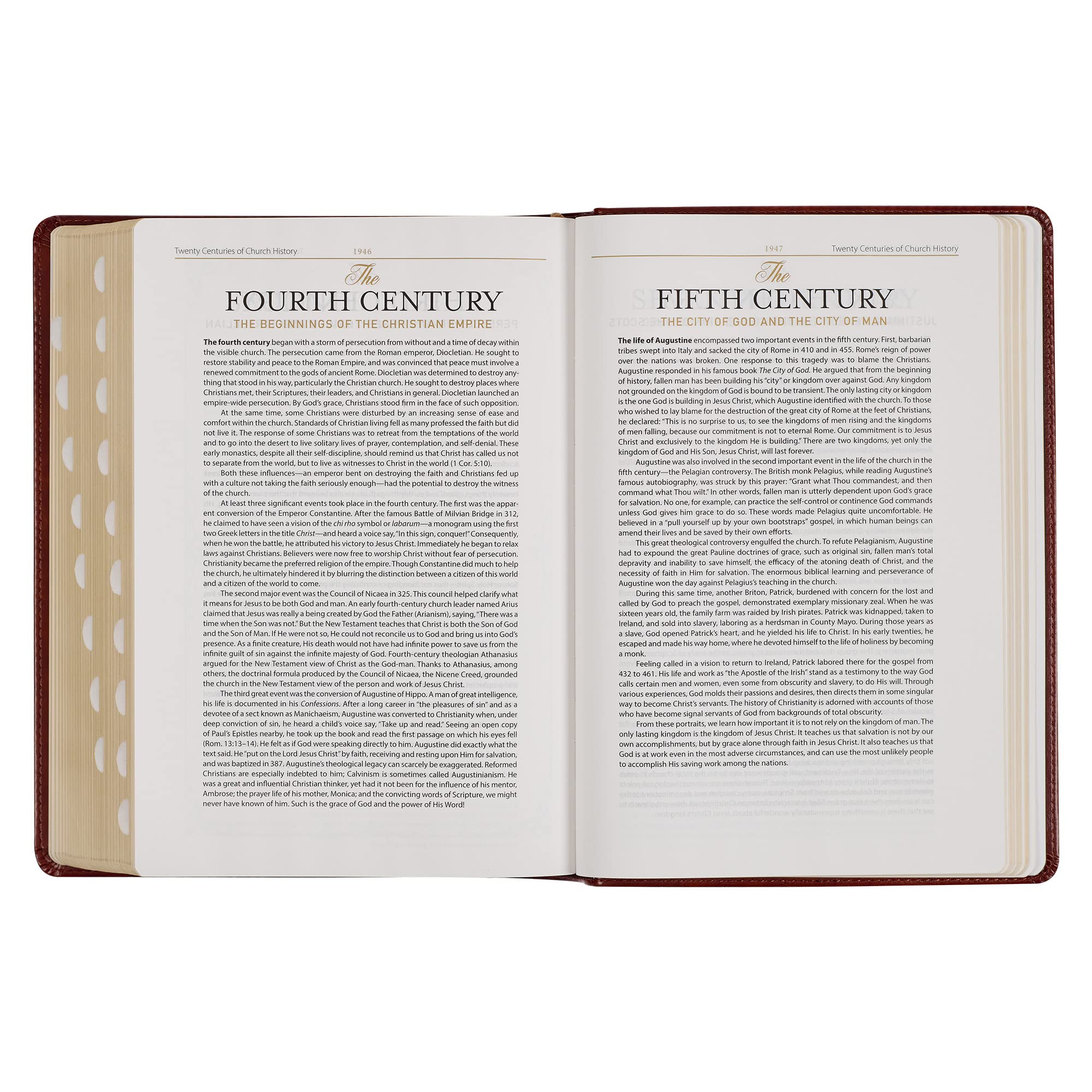 KJV Study Bible - Premium Full Grain Leather, Thumb Index, King James Version Holy Bible, Saddle Tan (Standard Print) | Perfect for Bible Study, Church Services & Christian Devotionals