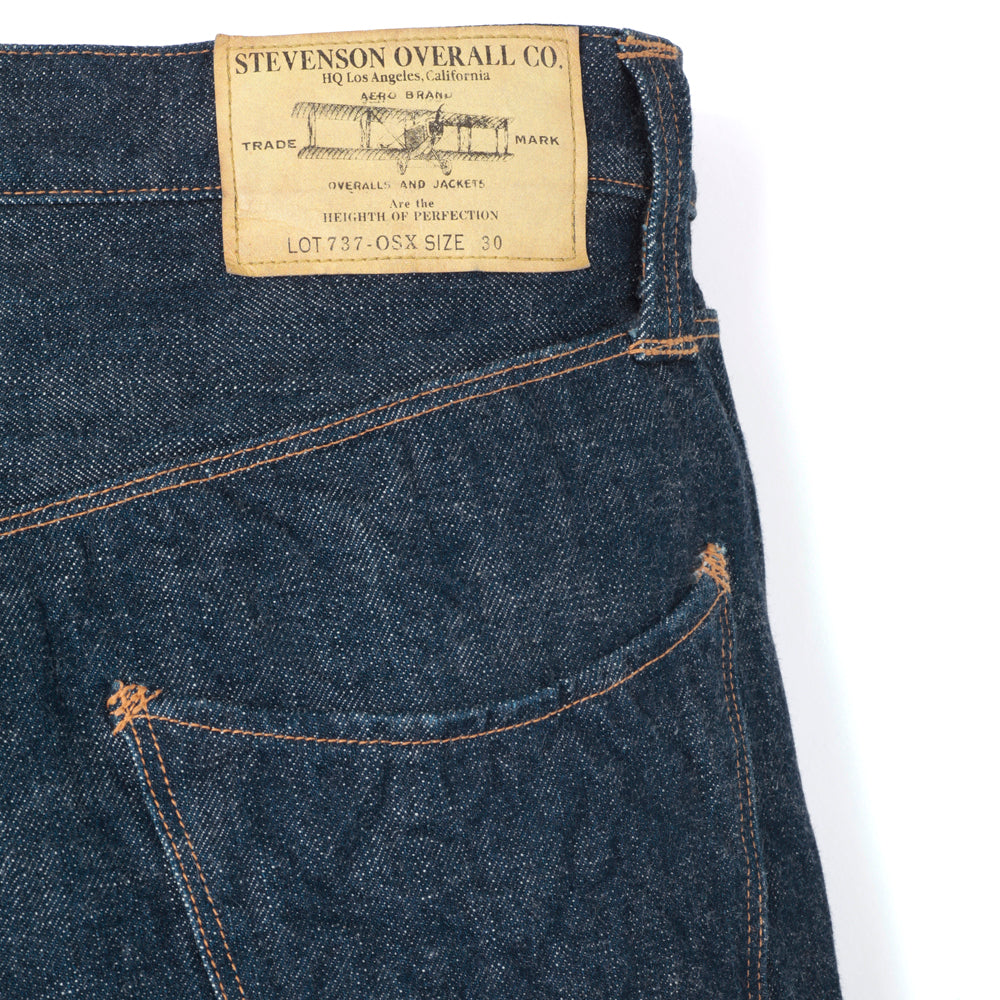 Stevenson Overall Co. Ventura 737 OSX Japanese Selvedge Denim Jeans for Men - Premium Indigo Raw Denim - Perfect for Casual Wear & Vintage Style Outfits