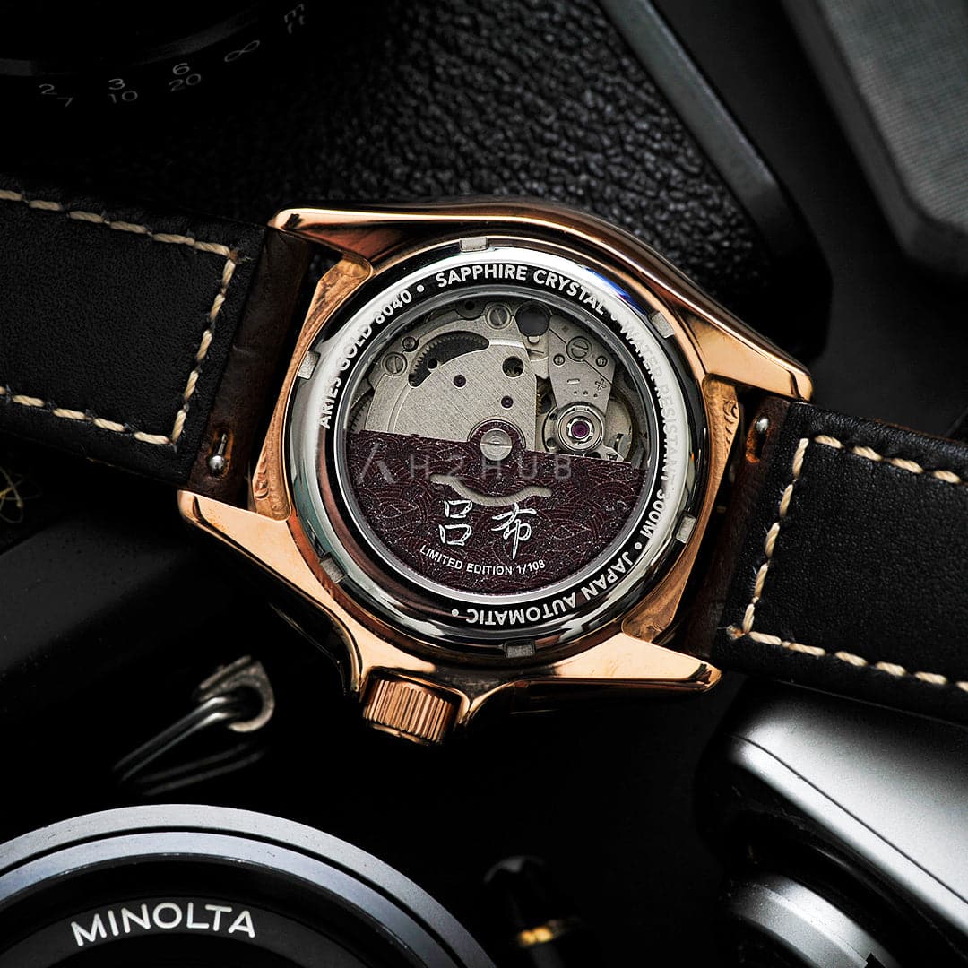 AG Collective The Lu Bu San Guo Series Black Leather Strap Men's Watch G 8040 SAN WAR - Stylish Chronograph for Business, Casual & Formal Occasions