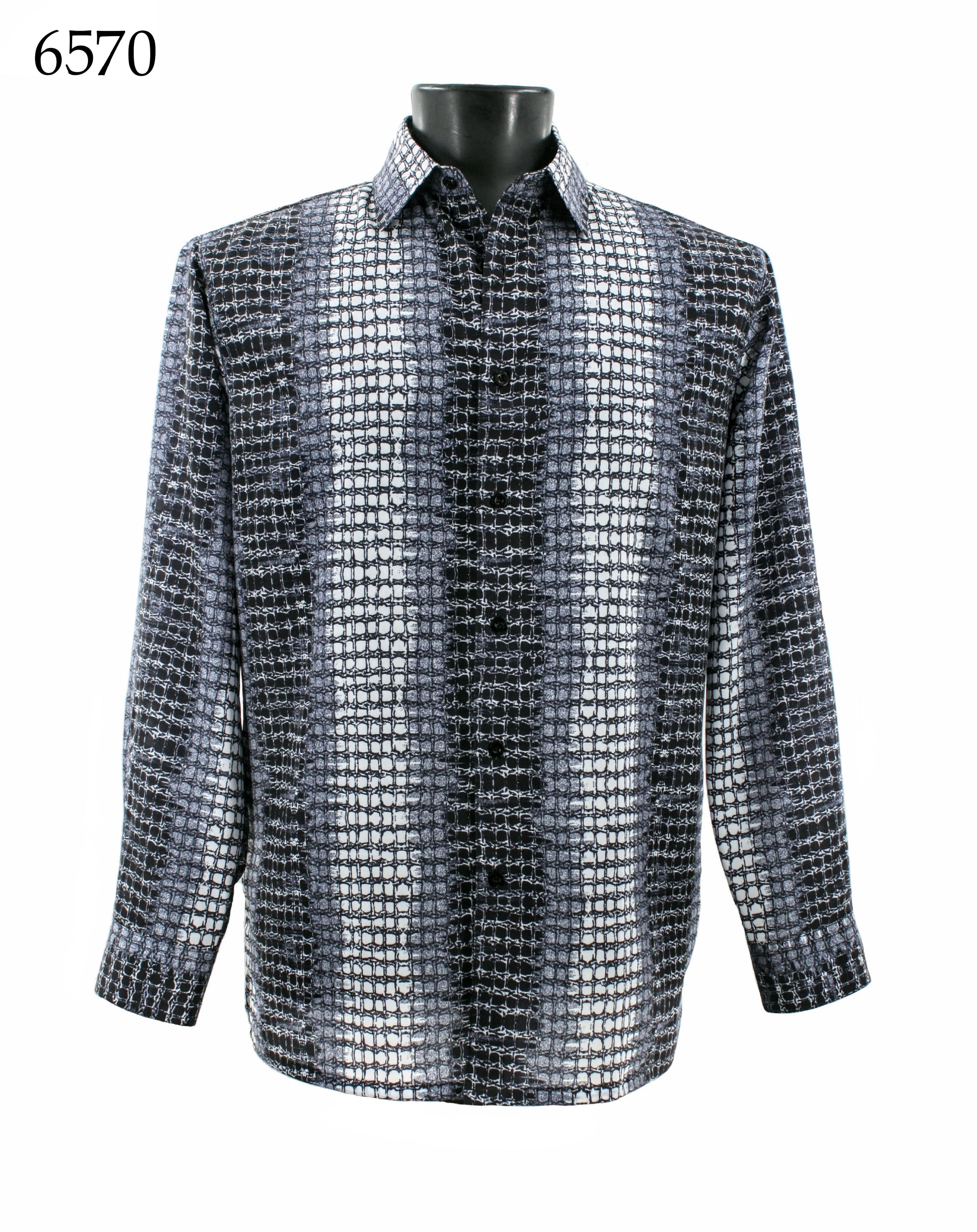 Bassiri Men's Long Sleeve Casual Shirt 6570 - Comfortable Button Down Work Shirt for Business, Office & Daily Wear