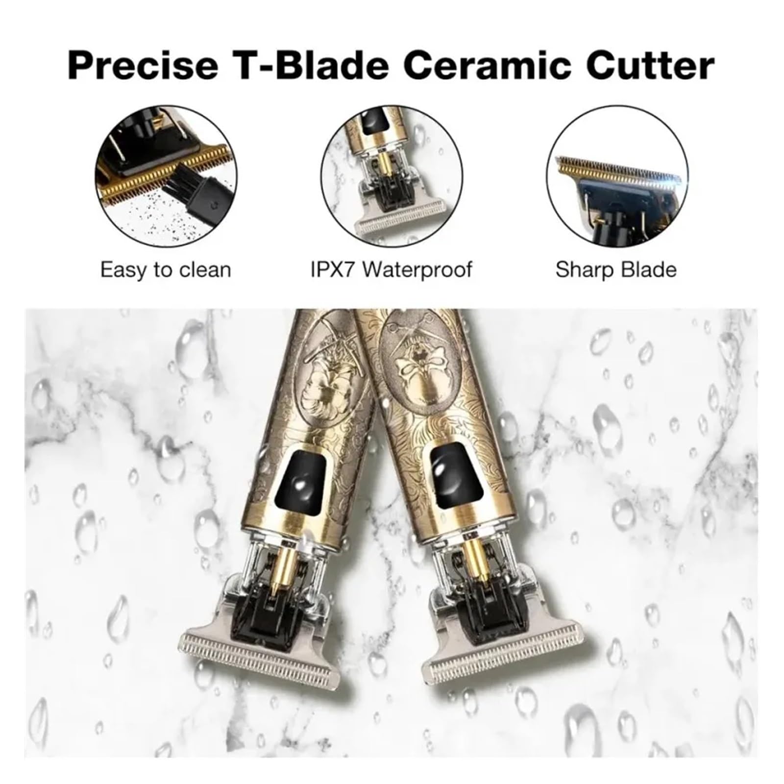 T9 Rechargeable Electric Hair Clipper & Beard Trimmer for Men - Professional Barber Hair Cutting Machine, Cordless Shaver for Home & Travel Use (No Accessories Included)