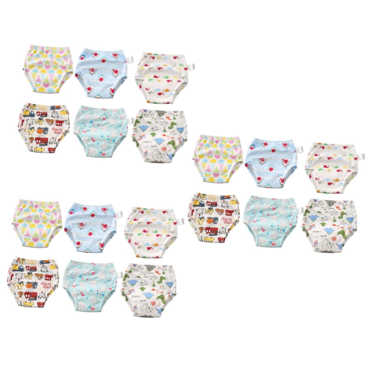 ifundom 18 Pcs Potty Training Pants - Nighttime Diaper Pants for Toddlers & Kids - Reusable Toilet Training Underwear for Boys & Girls - Perfect for Daytime & Overnight Use