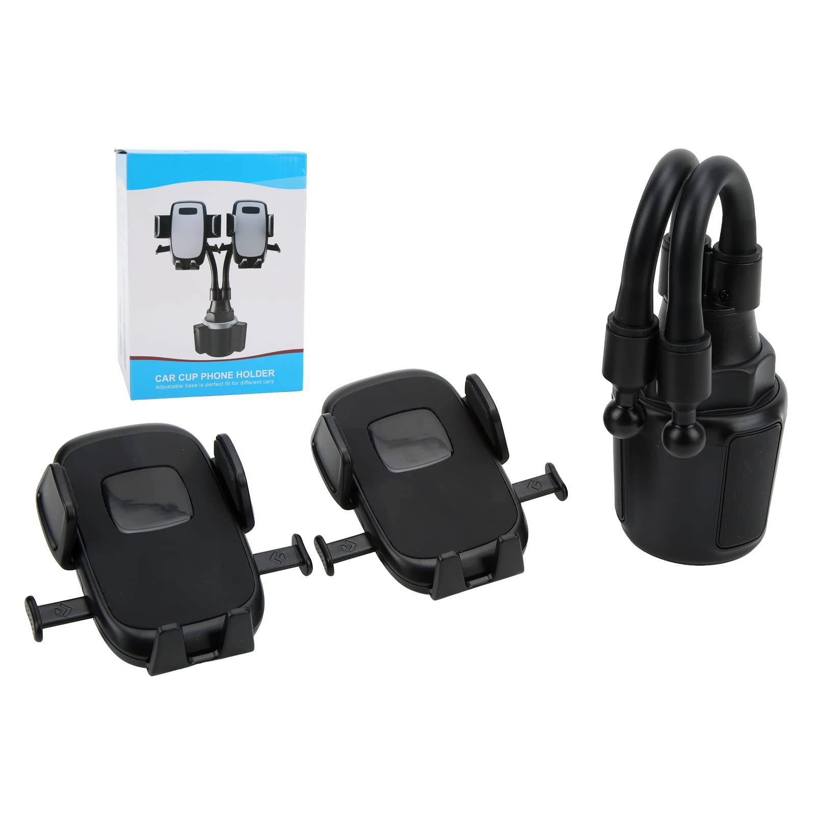 360° Rotatable Adjustable Car Cup Holder Phone Mount - Universal Expandable Smartphone Holder for iPhone, Samsung, Android | Perfect for Road Trips, Commuting & Uber Drivers
