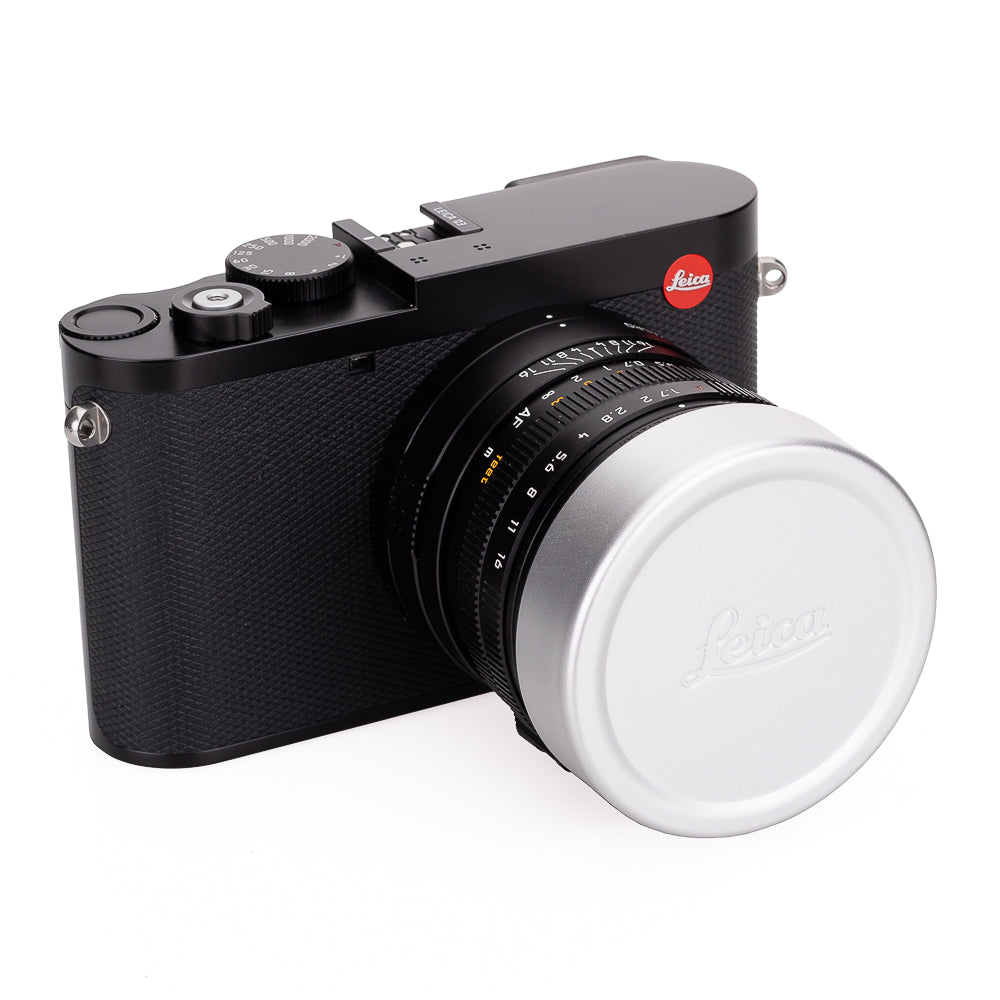 Leica Q E49 Lens Cap - Premium Aluminum Lens Cover for Leica Q Camera - Silver - Perfect for Travel & Outdoor Photography