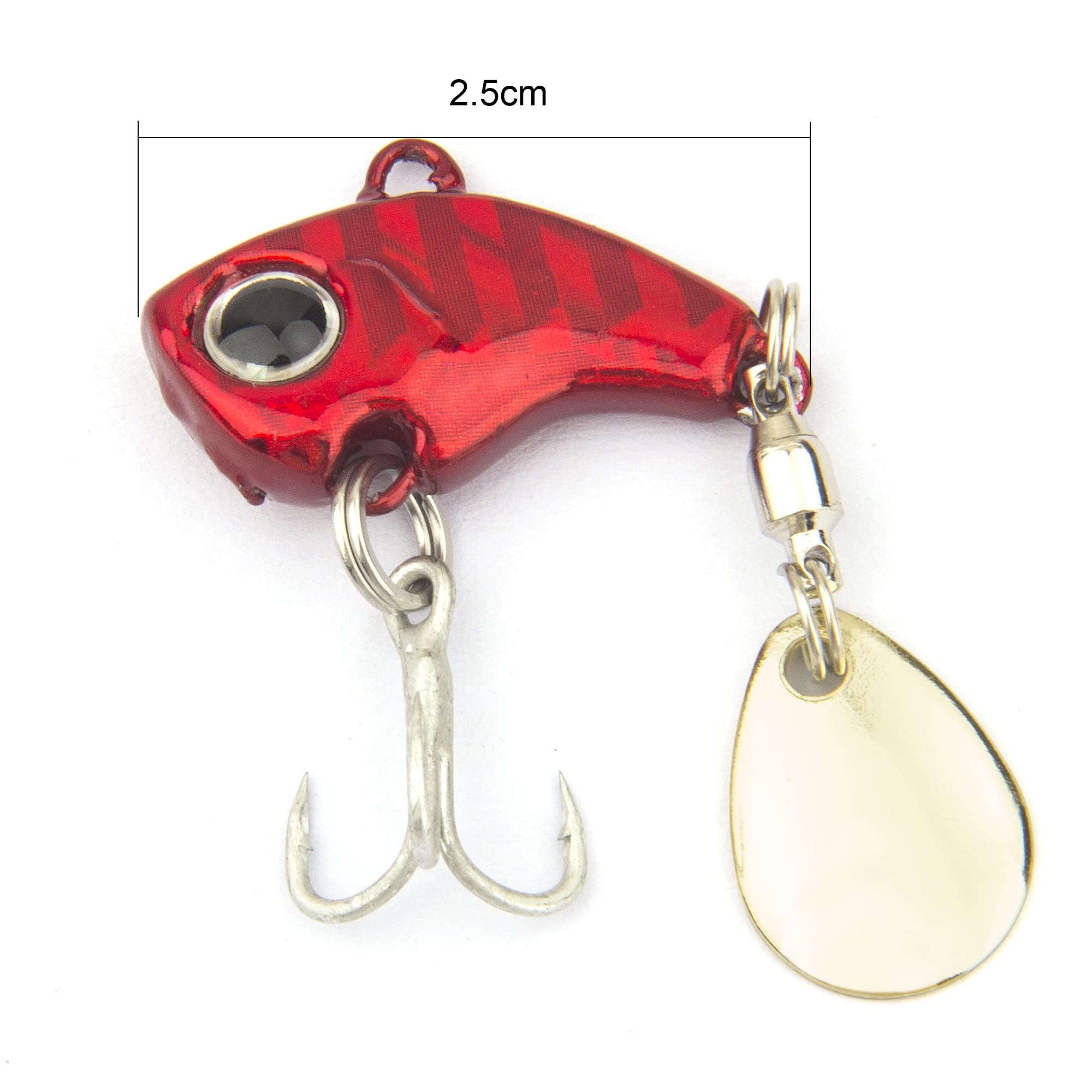VIB Tail Spinners - Metal Bass Fishing Lures Kit with Tackle Box | Freshwater & Saltwater