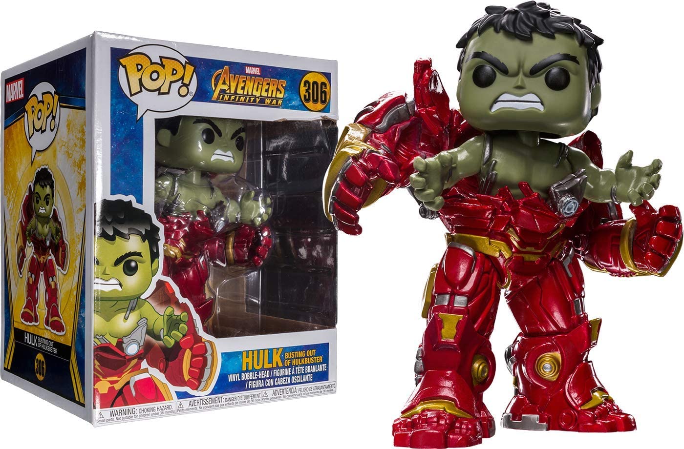 Funko Pop! Marvel Avengers Infinity War Hulk #306 Busting Out of Hulkbuster Exclusive Action Figure - Perfect for Marvel Collectors, Gift for Superhero Fans, Office & Home Display