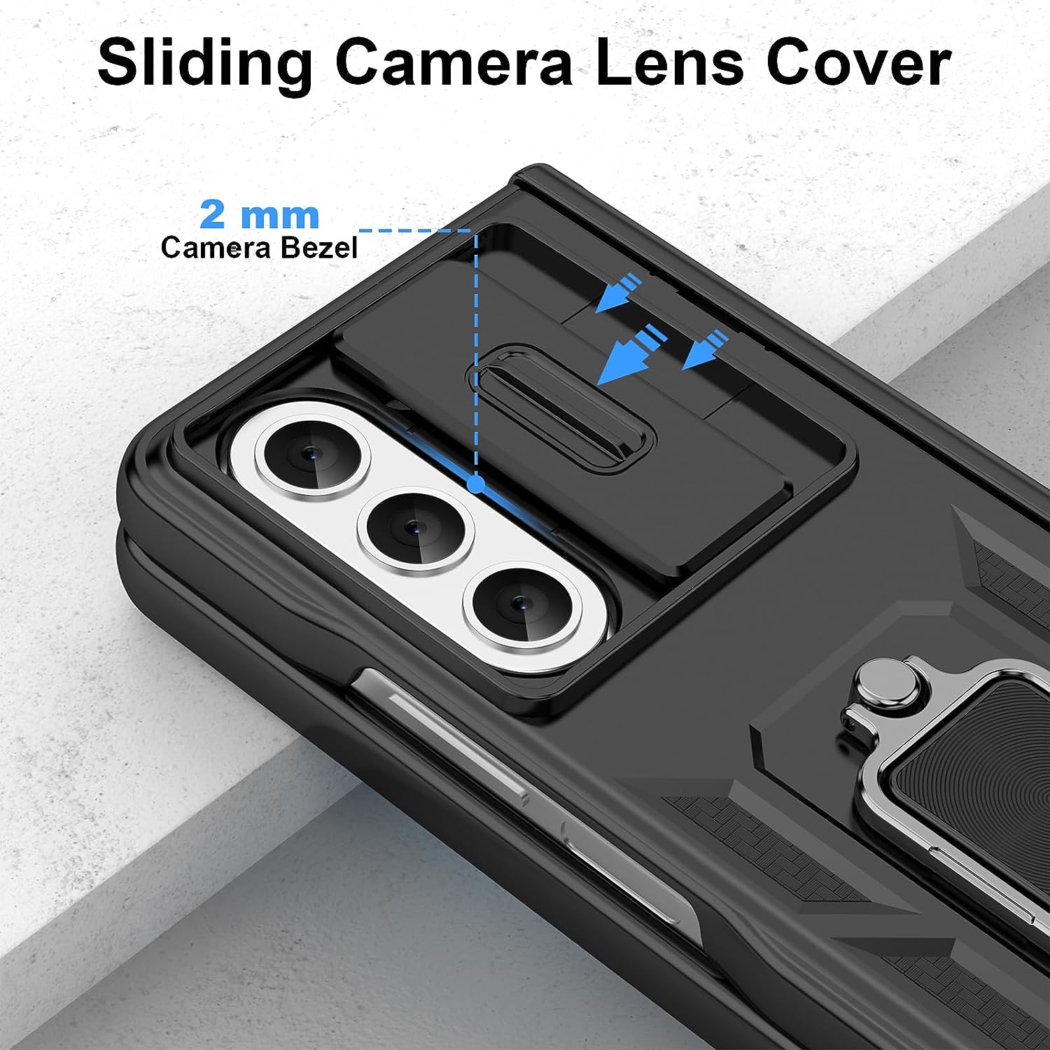 Samsung Galaxy Z Fold 5 Shockproof Case with Magnetic Kickstand & Ring Holder - Heavy Duty Protection for Work, Travel & Outdoor Activities