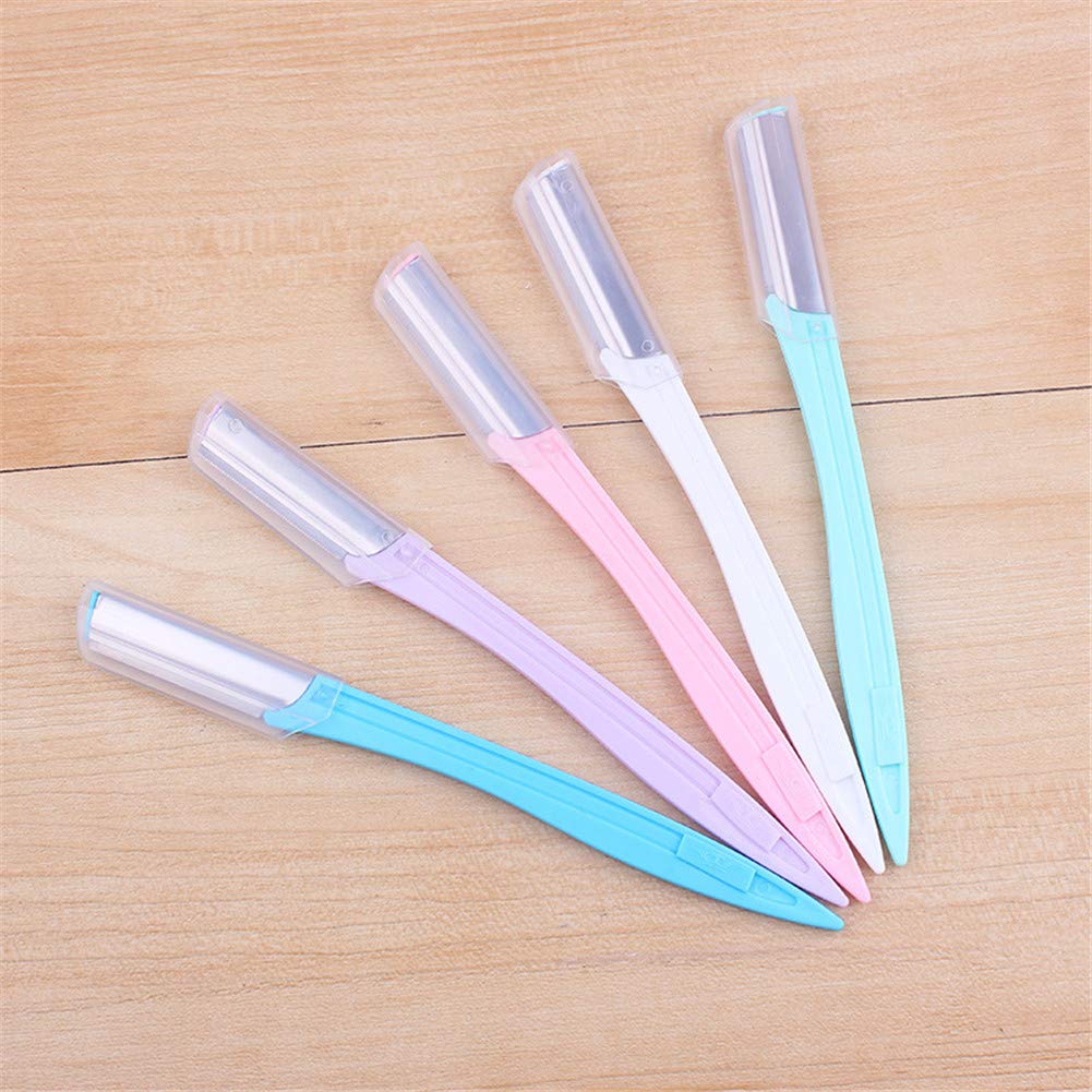 Professional Eyebrow & Face Razor for Women - 3 Pack Black Dermaplaning Tool for Smooth Skin & Hair Removal - Perfect for Eyebrow Shaping, Peach Fuzz Removal & At-Home Skincare Routine