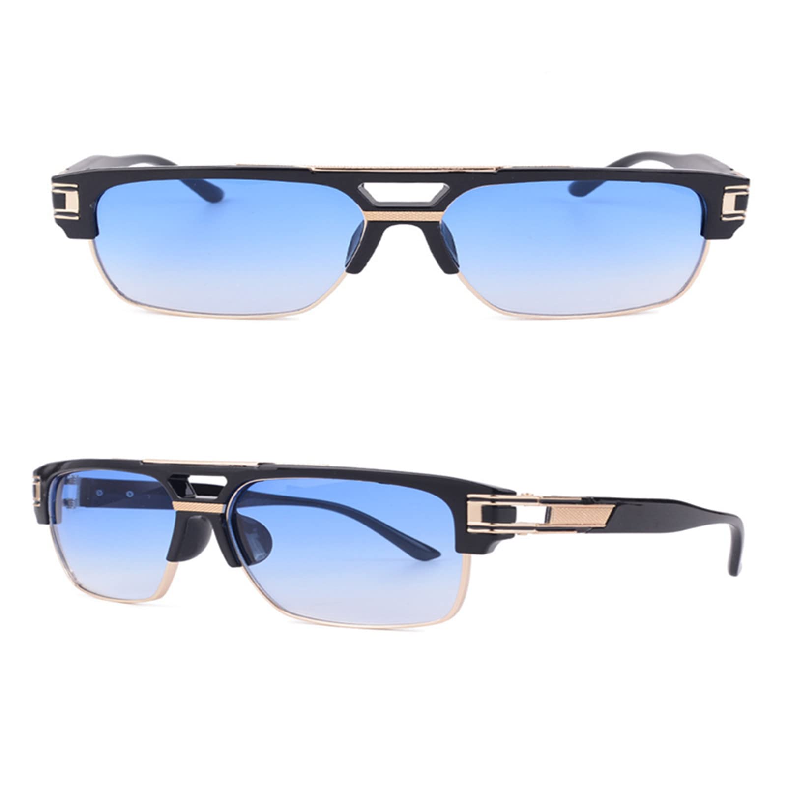 Vintage Retro Sunglasses for Men & Women - UV Protection & Blue Light Blocking - Anti-Glare Driving Glasses for Daytime & Night Use - Fashionable Eyewear for Outdoor Activities, Work, and Travel