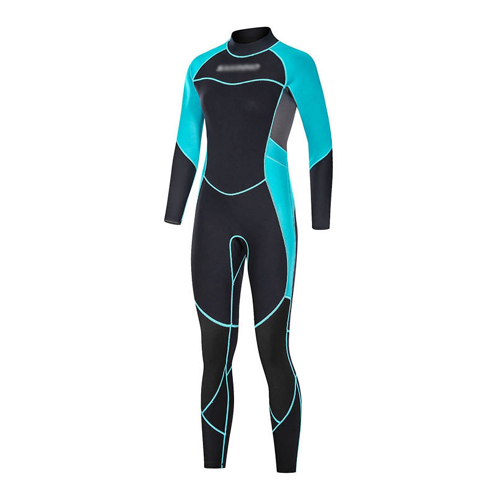 3mm Neoprene Wetsuit for Women - UV Protection Long Sleeve Back Zipper Scuba Diving Suit for Surfing, Snorkeling & Swimming | Perfect for Cold Water Sports & Water Activities