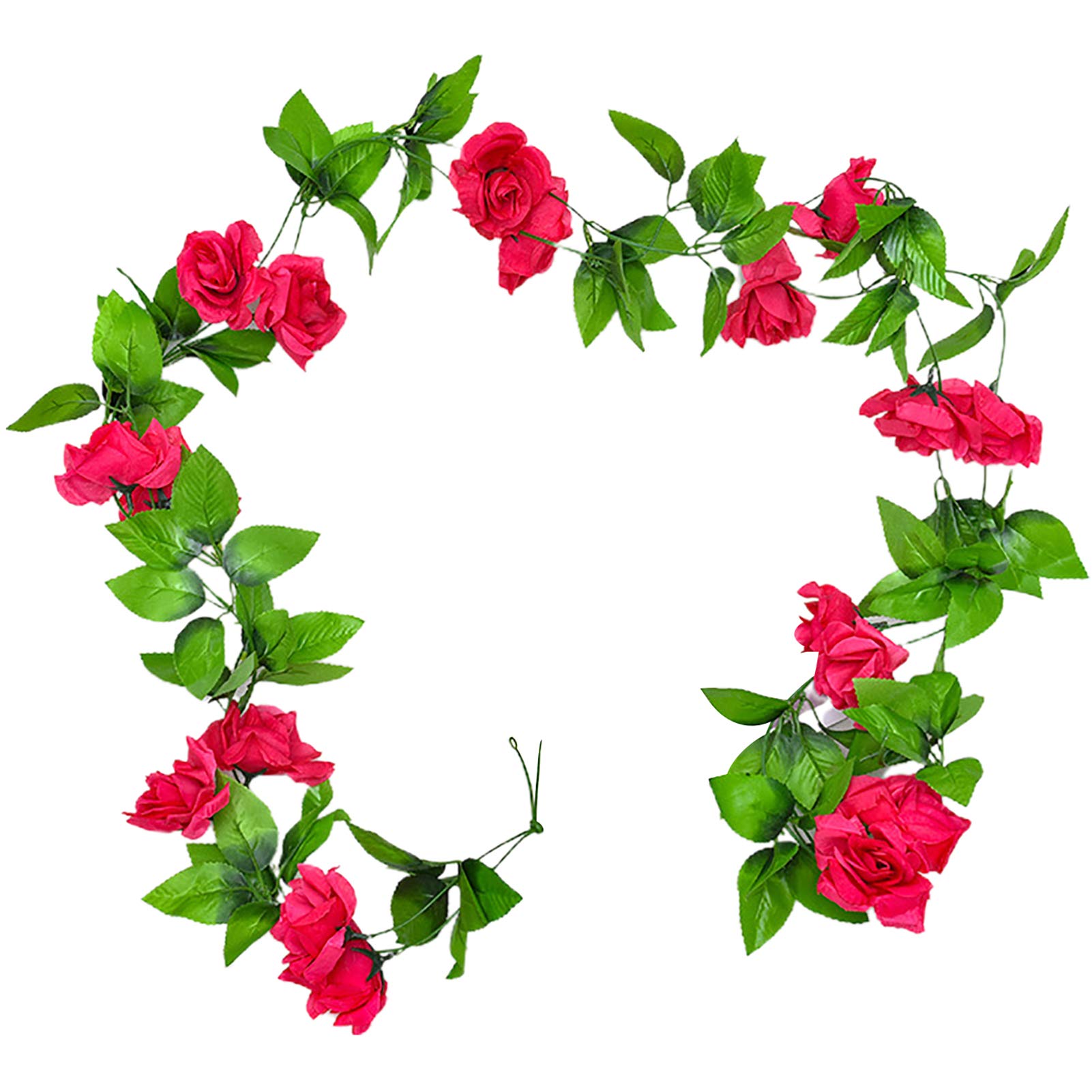7 Colors Artificial Rose Vine - Eco-Friendly Fade-Resistant Fake Flowers for Home Decor, Wedding, Party & Photo Backdrop - Realistic Silk Roses for Indoor/Outdoor Decoration