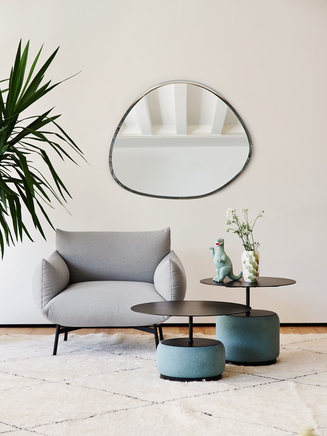 Midj Bloom Sound Absorbing Coffee Table - Modern Noise Reducing Living Room Furniture for Home Office & Small Spaces