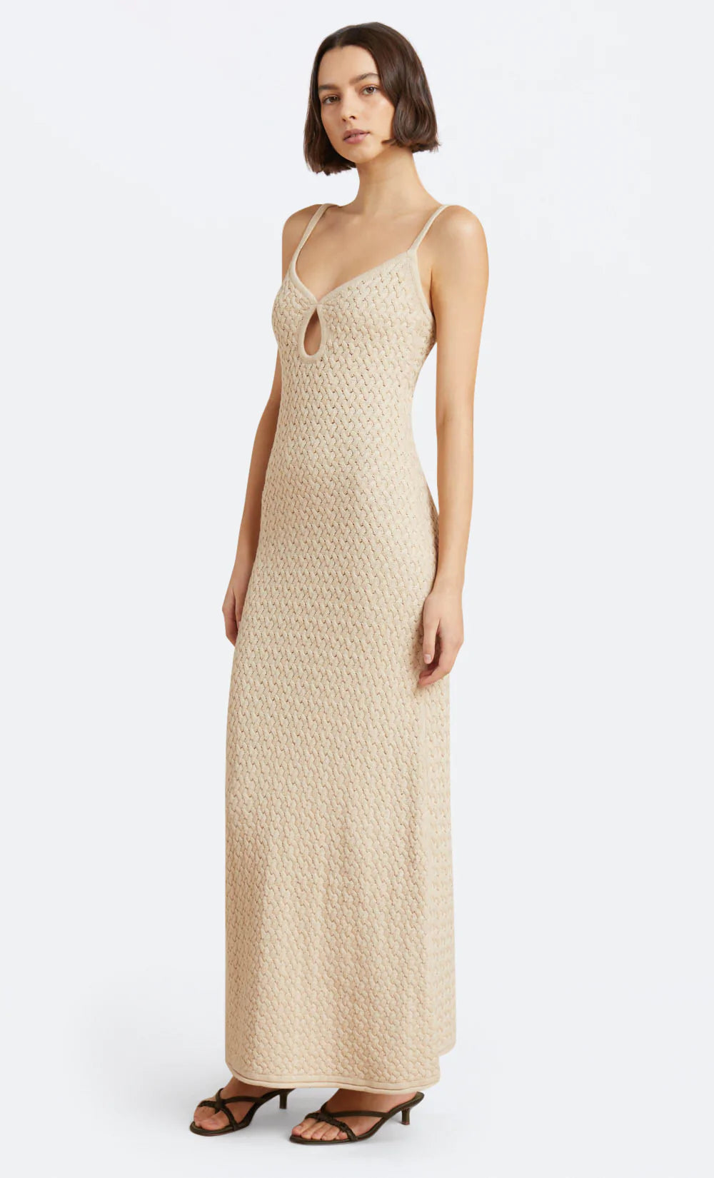 Effie Knit Key Maxi Dress for Women - Elegant Long Sleeve Bodycon Dress for Party, Wedding & Evening Events