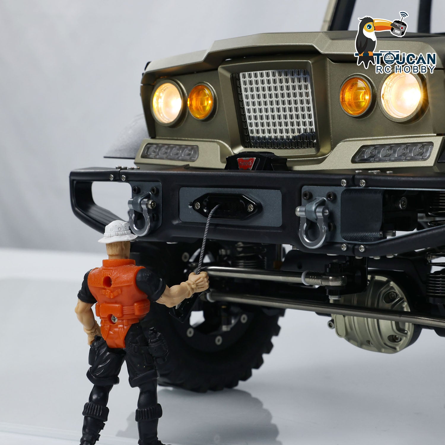 1/10 TW715 RTR RC Off-Road Metal Crawler Truck - Remote Control Climbing Vehicle with Realistic Sounds, LED Lights, Smoke & Winch - DIY Parts & Model for Adults - Perfect for Rock Crawling, Trail Adventures & Off-Road Enthusiasts