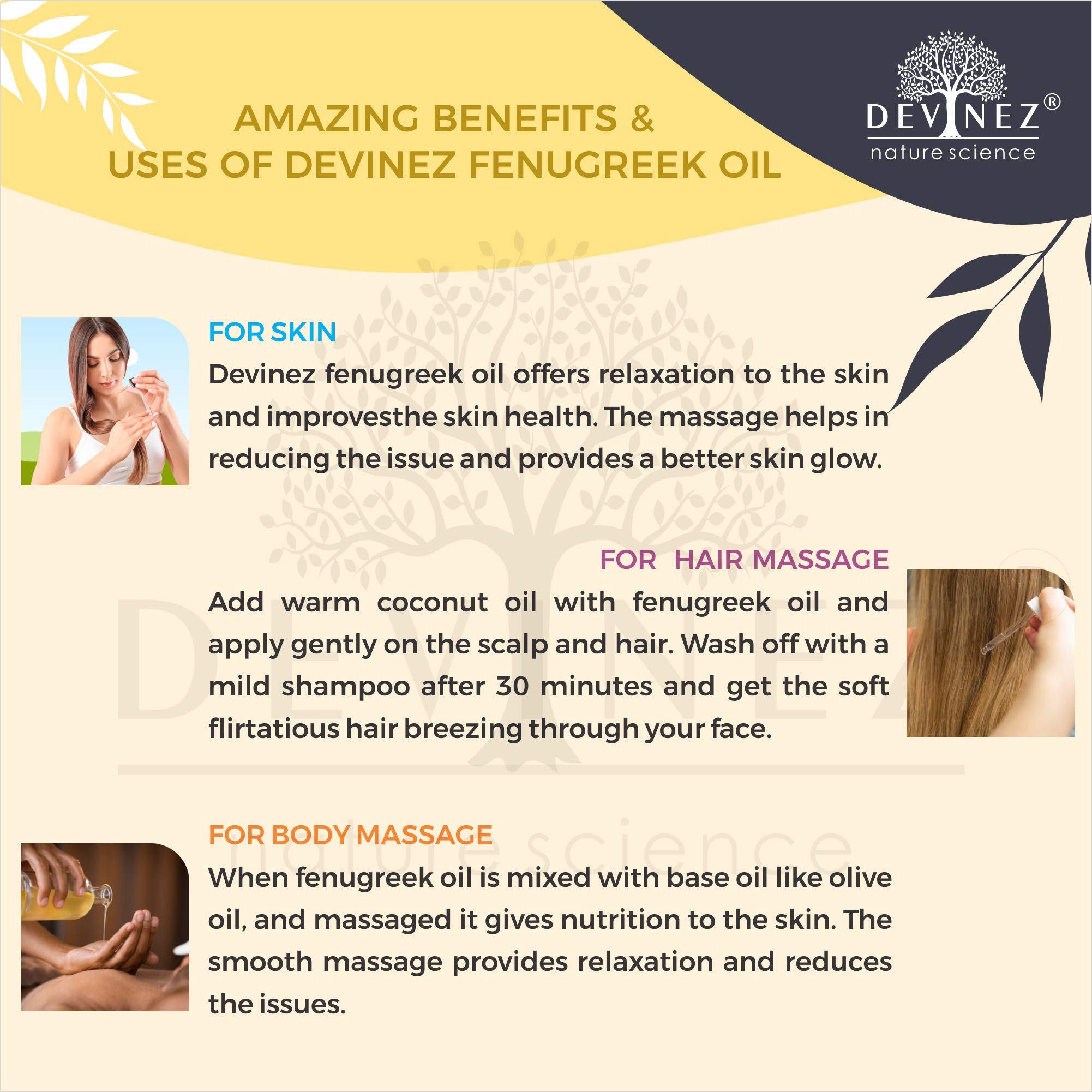 100% Pure Fenugreek (Methi) Cold Pressed Oil - 15ml Glass Bottle | Natural Undiluted Hair & Skin Care for Dandruff, Acne, Massage & Irritation | Perfect for Aromatherapy, DIY Beauty & Holistic Wellness
