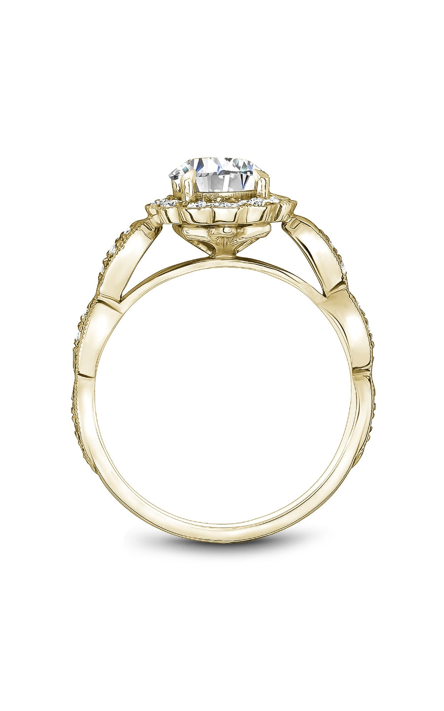 Noam Carver B506 01YA Bridal Engagement Ring - 14K White Gold Diamond Wedding Ring for Women, Perfect for Proposals, Anniversaries & Special Occasions