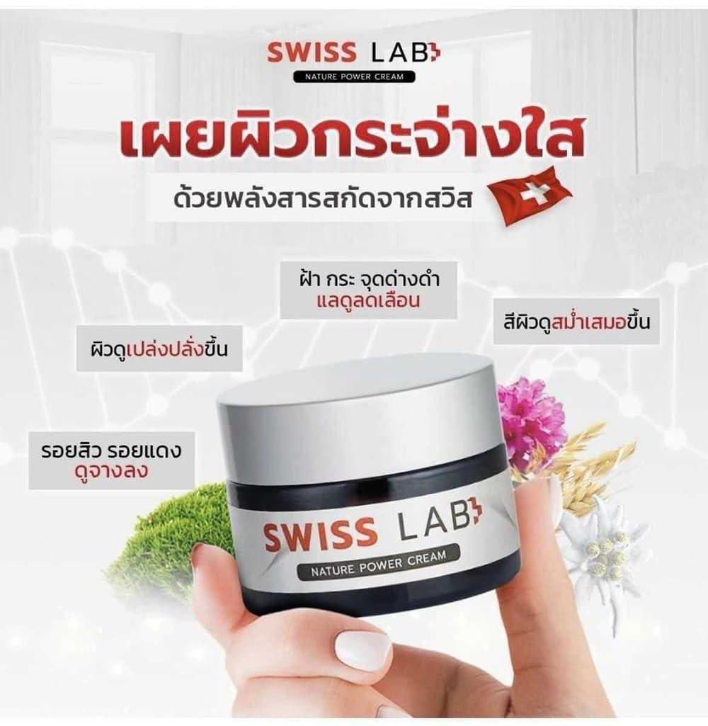 Swiss Lab Nature Power Cream 1.0 Fl.Oz - Anti-Aging Moisturizer & Firming Face Cream with Swiss Innovation - 6 Piece Skincare Set by Beautygoodshop [Free Beauty Gifts] - Perfect for Daily Hydration & Nighttime Skin Repair