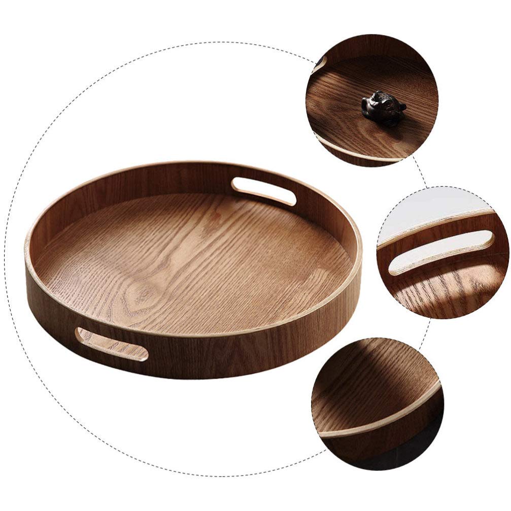 DOITOOL Wooden Serving Tray - Multipurpose Food Tray for Breakfast, Snacks, Desserts & Fruits | Durable Wooden Pallet Style Serving Platter for Home, Kitchen, Dining, Picnics & Party Serving