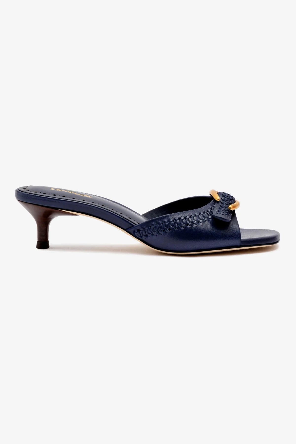 Verona Mule Shoes in Navy Blue Leather - Comfortable Women's Slip-On Loafers for Casual Wear, Office & Travel