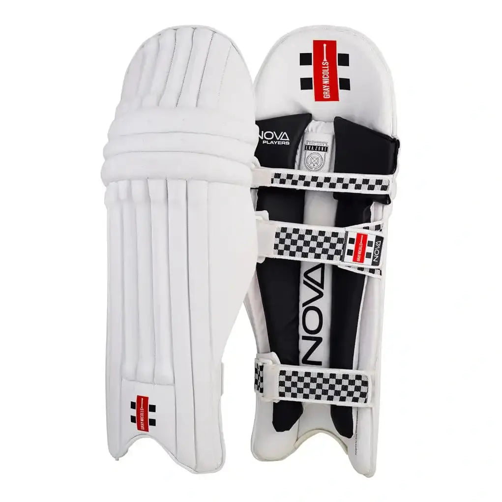 Gray Nicolls Nova Players Cricket Batting Leg Guards - Premium Cricket Protective Gear for Batting Practice & Matches - Ideal for Cricket Training, Games & Sports Safety