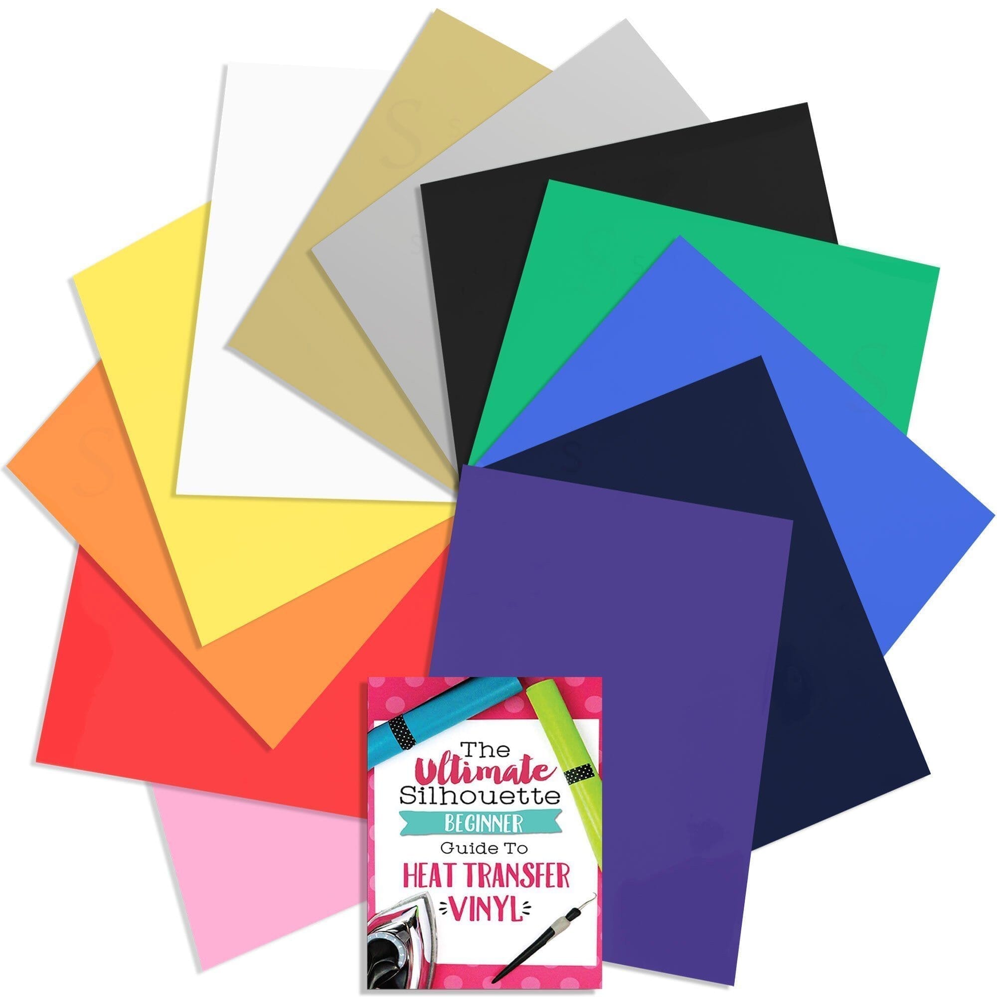 Silhouette Cameo 5 Cutting Machine - Matte Black with 8-in-1 Turquoise Heat Press & Siser HTV Vinyl Bundle - Perfect for DIY Crafts, T-Shirt Design, and Home Decor Projects