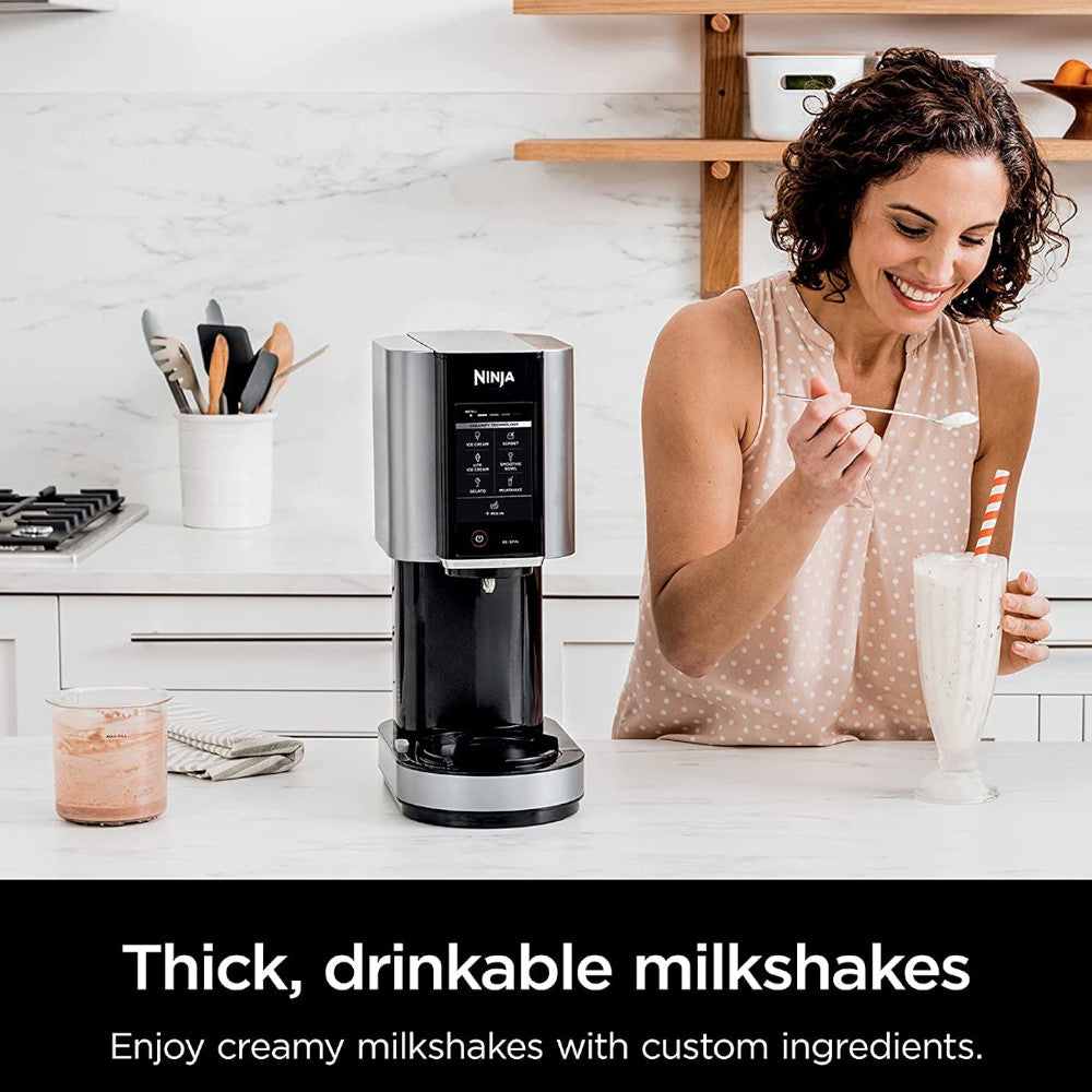 NINJA CREAMi NC301 Ice Cream Maker - Certified Refurbished with Home Essentials Warranty | Perfect for Homemade Gelato, Sorbet & Milkshakes