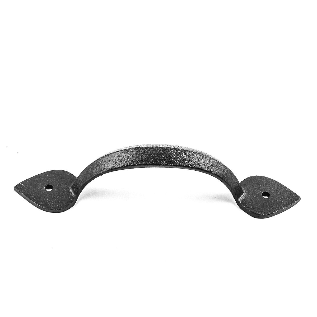 Black Wrought Iron Cabinet Pulls 6.7 Inch - Pack of 4 with Mounting Hardware - Heavy Duty Cabinet Handles for Kitchen, Bathroom & Furniture Drawers - Vintage Style Home Renovation Hardware