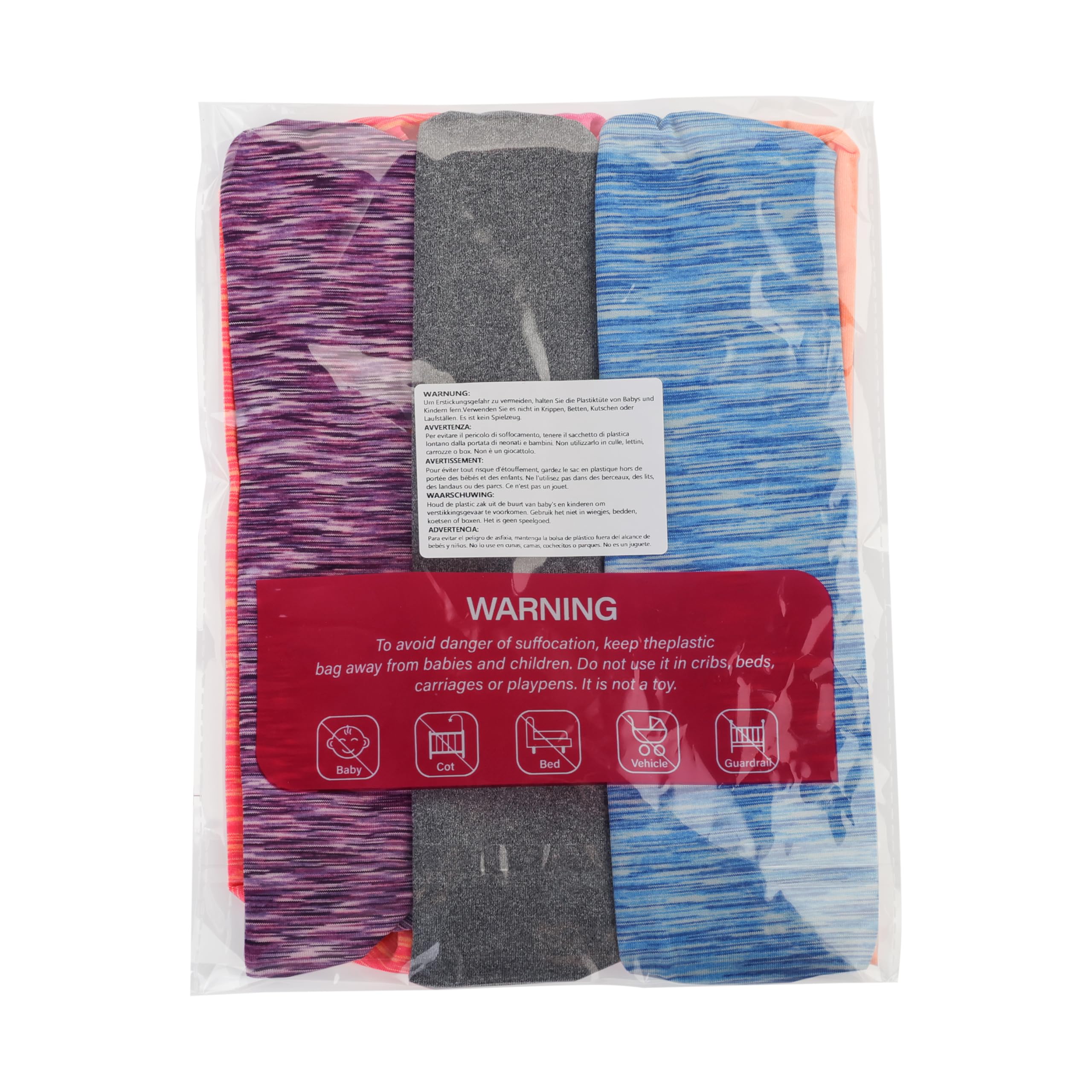 Dreamlover Women's Workout Headbands - 6 Pack Non-Slip Athletic Sweatbands for Running, Yoga, Gym & Sports - Breathable Fitness Headbands for Women with Wicking Fabric