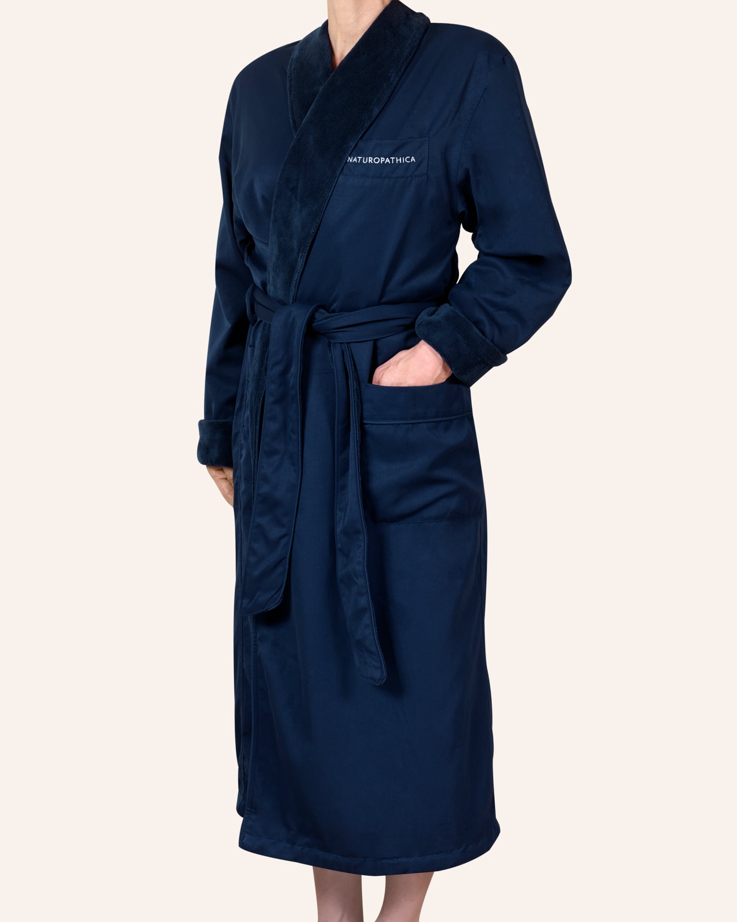 Naturopathica Organic Cotton Robe for Women - Soft & Comfortable Spa Robe for Relaxation at Home, After Bath, or Yoga