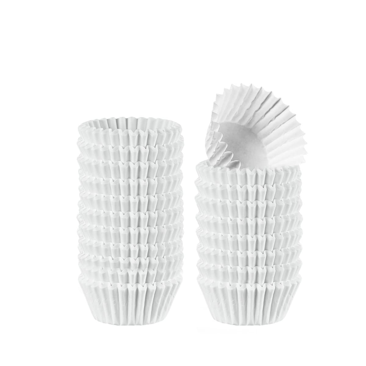 500 Pcs Mini White Cupcake Liners - Food Grade & Grease-Proof Baking Cups for Muffins, Cupcakes & Desserts - Perfect for Parties, Baking & Home Decor