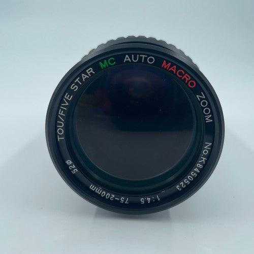Used Five Star 75-200mm Zoom Lens for Canon MF - Perfect for Portrait, Wildlife & Travel Photography