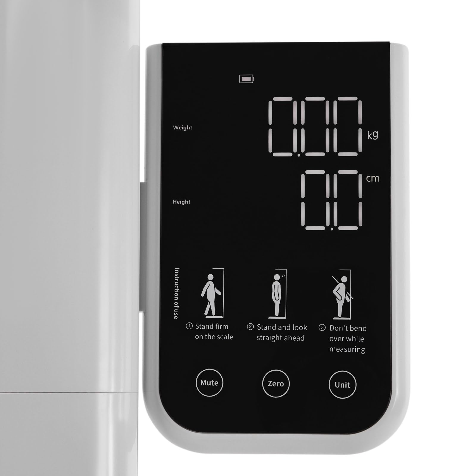 Professional Medical Scale for Doctors - Digital Body Weight and Height Measurement with Body Fat Analysis, Touchless Sonar Stadiometer for Clinics, Hospitals & Home Health Monitoring