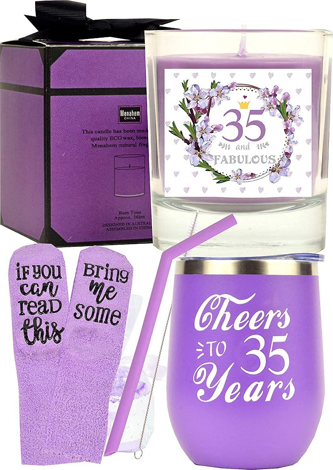 MEANT2TOBE 35th Birthday Gifts for Women - Insulated Tumbler Cup with Straw & Lid, Personalized 35 Year Old Birthday Present, Funny 35th Birthday Decorations - Perfect for Office, Home Party & Milestone Celebration